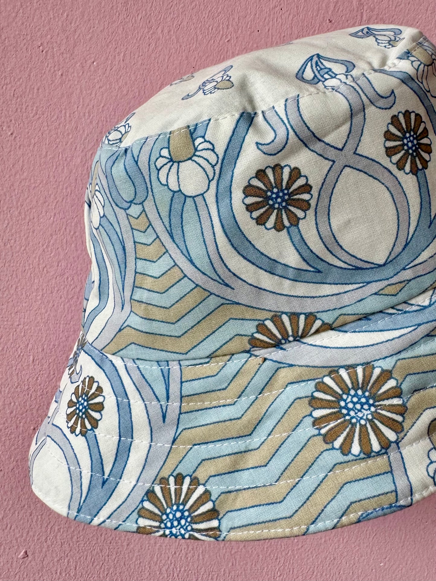 Vintage Levi’s denim and print reversible bucket hat