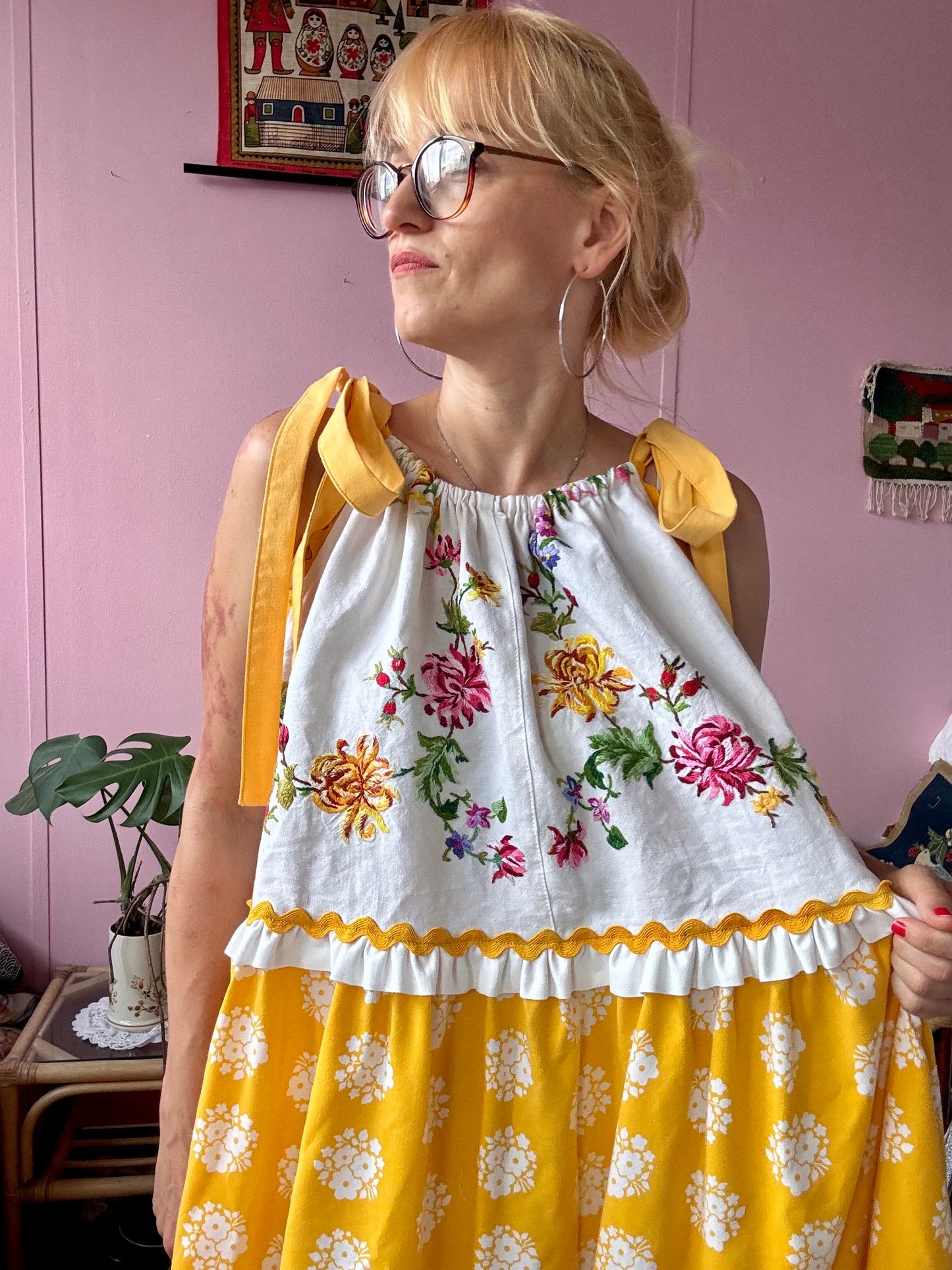 Sleeveless maxi layered dress