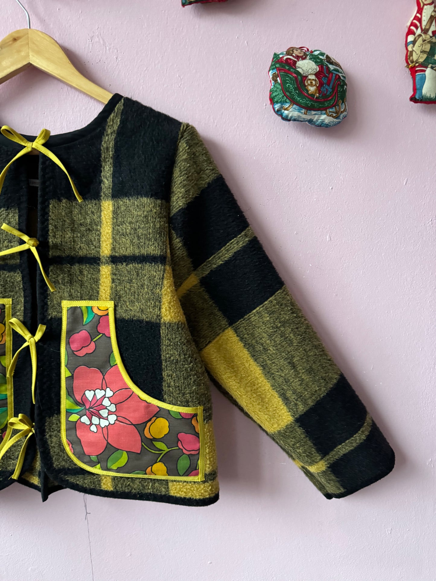Black and yellow blanket jacket