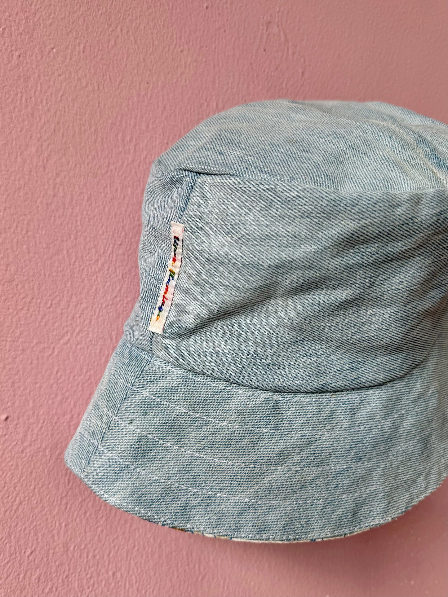 Vintage Levi’s denim and print reversible bucket hat