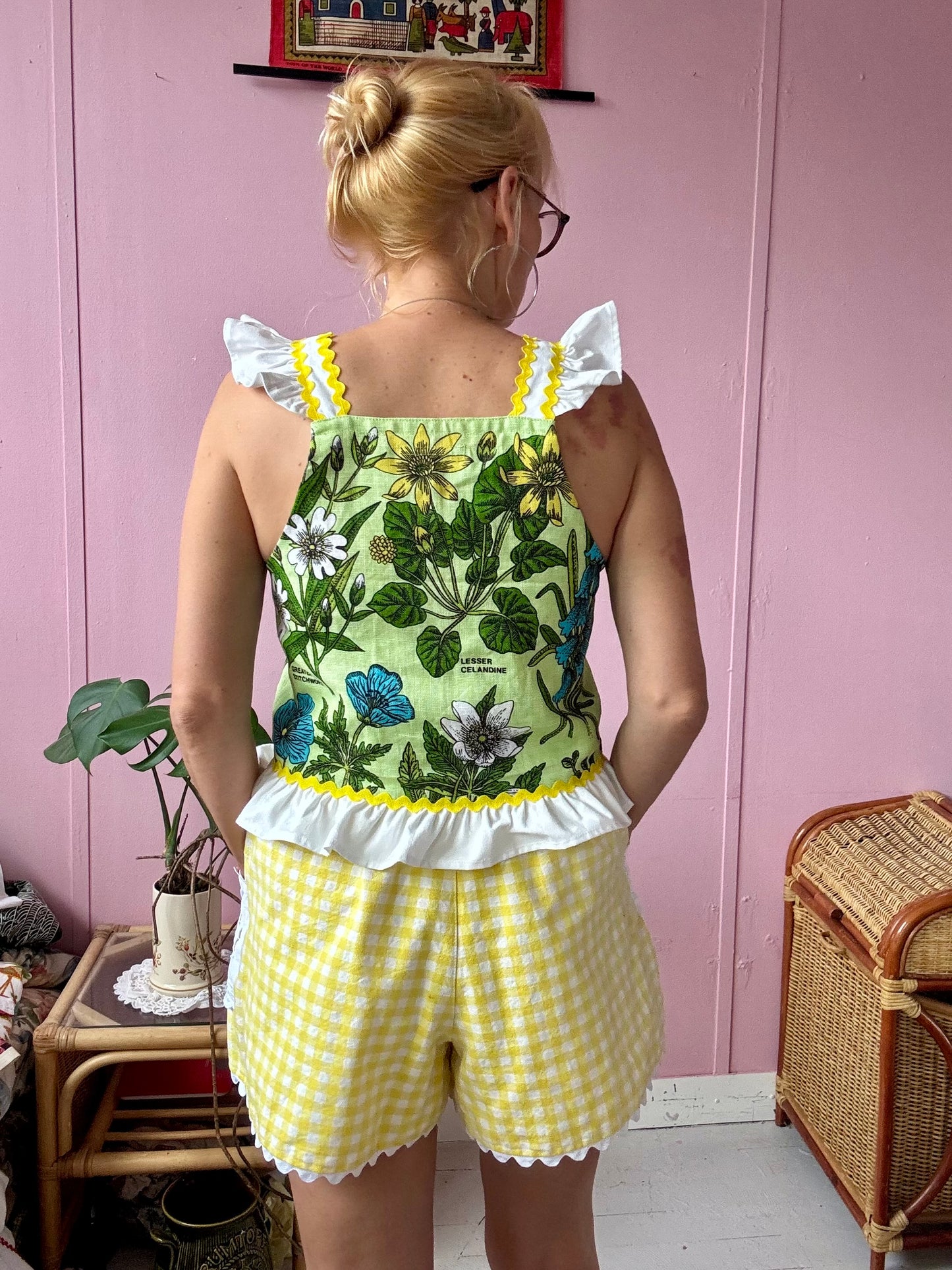 Vintage teatowel summer top