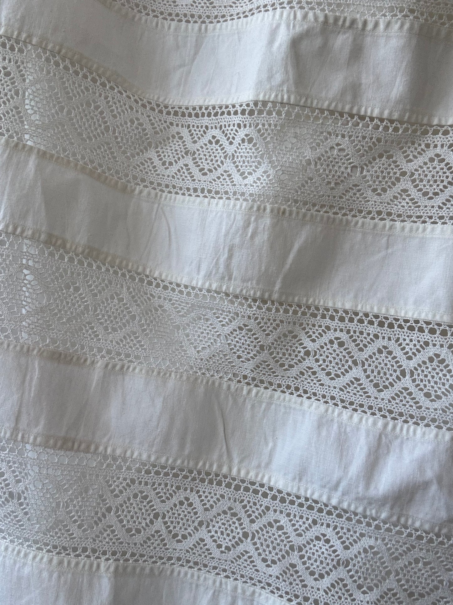 Cream skirt/dress with lace panels