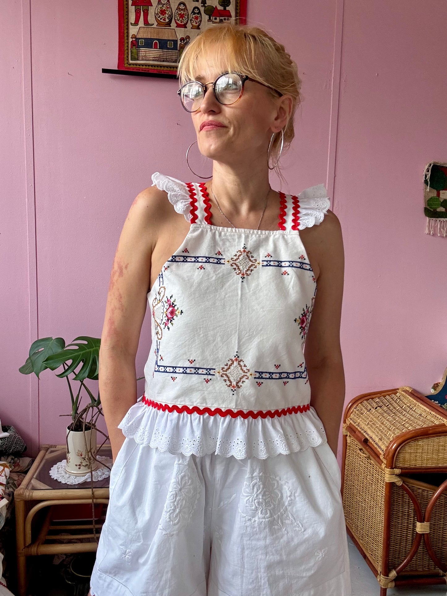 Embroidery summer top