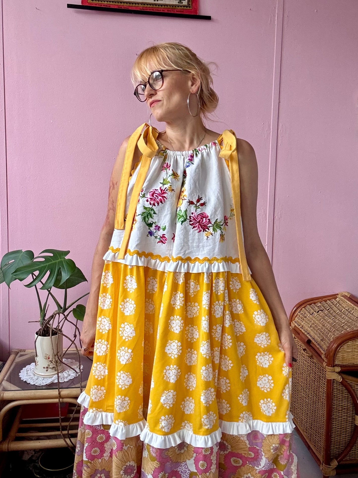 Sleeveless maxi layered dress