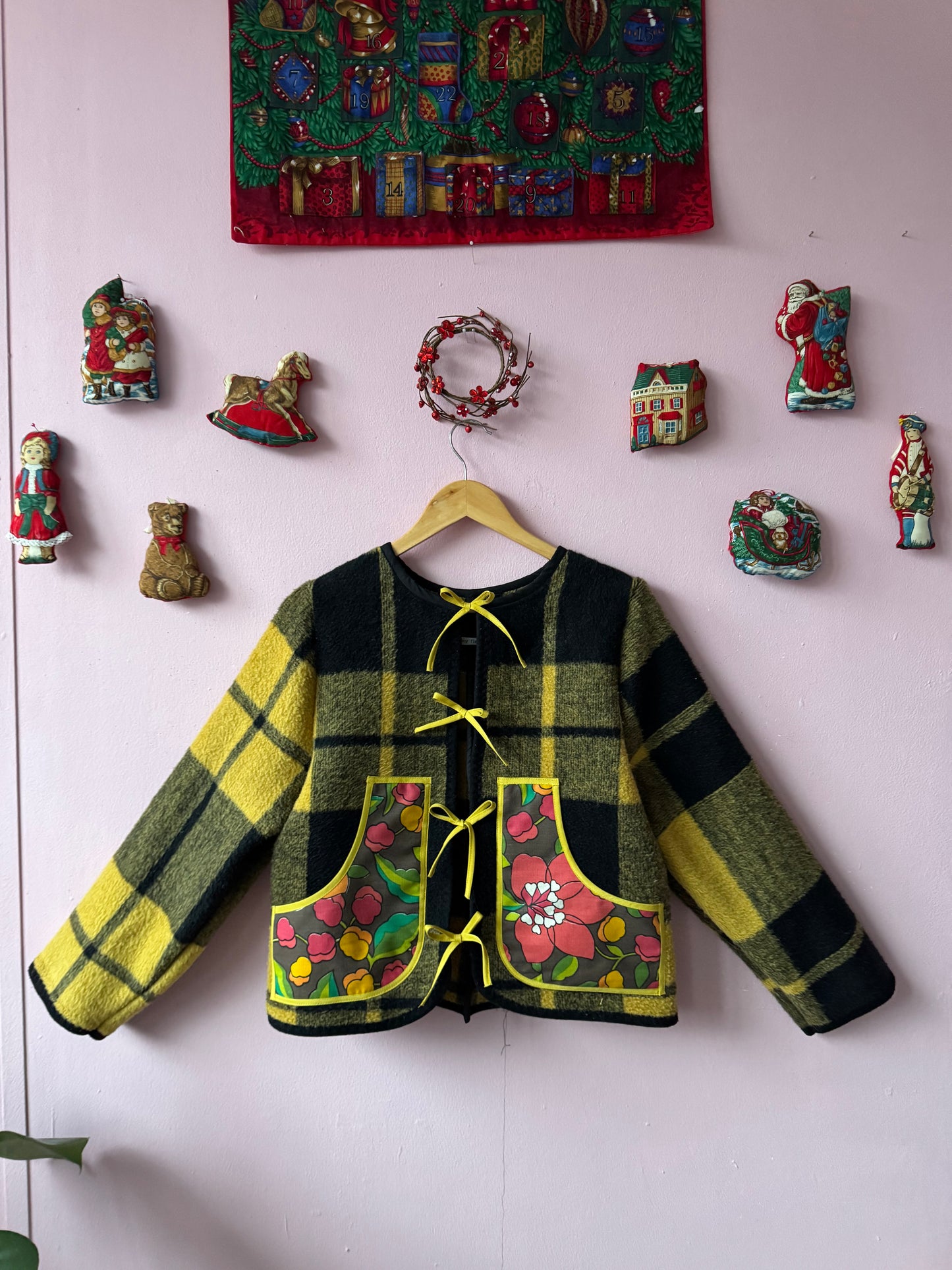 Black and yellow blanket jacket