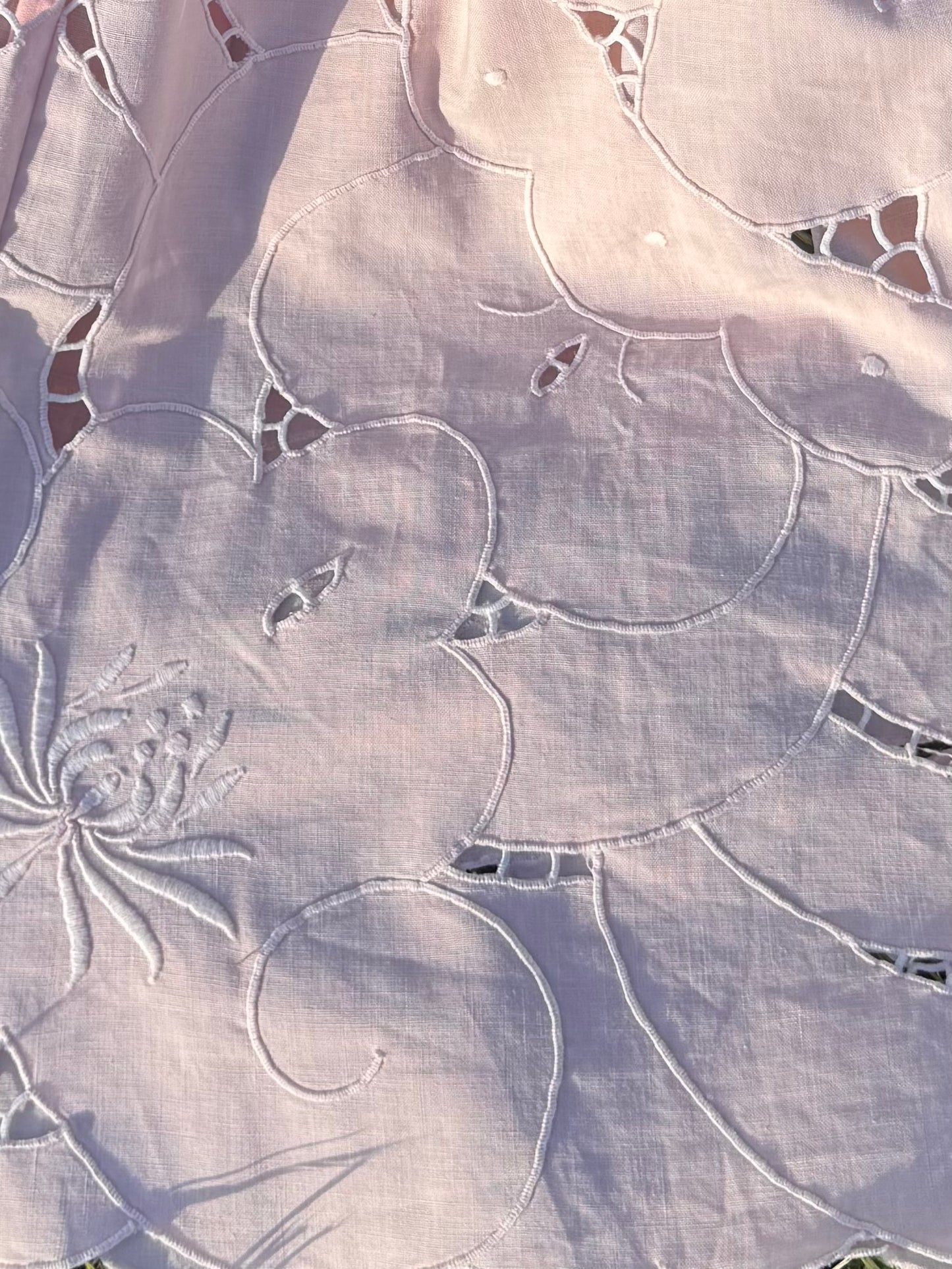 Light pink floral shorts