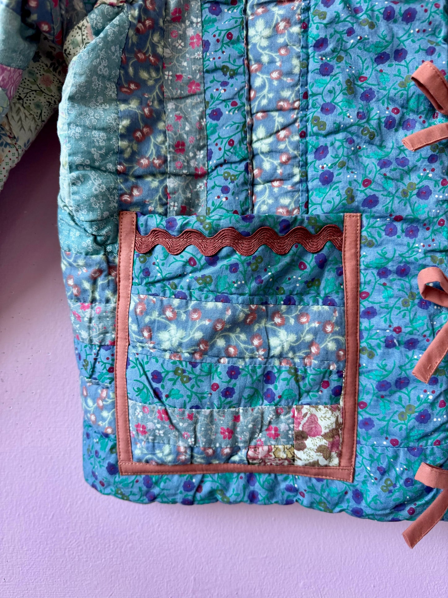 Blue patchwork jacket