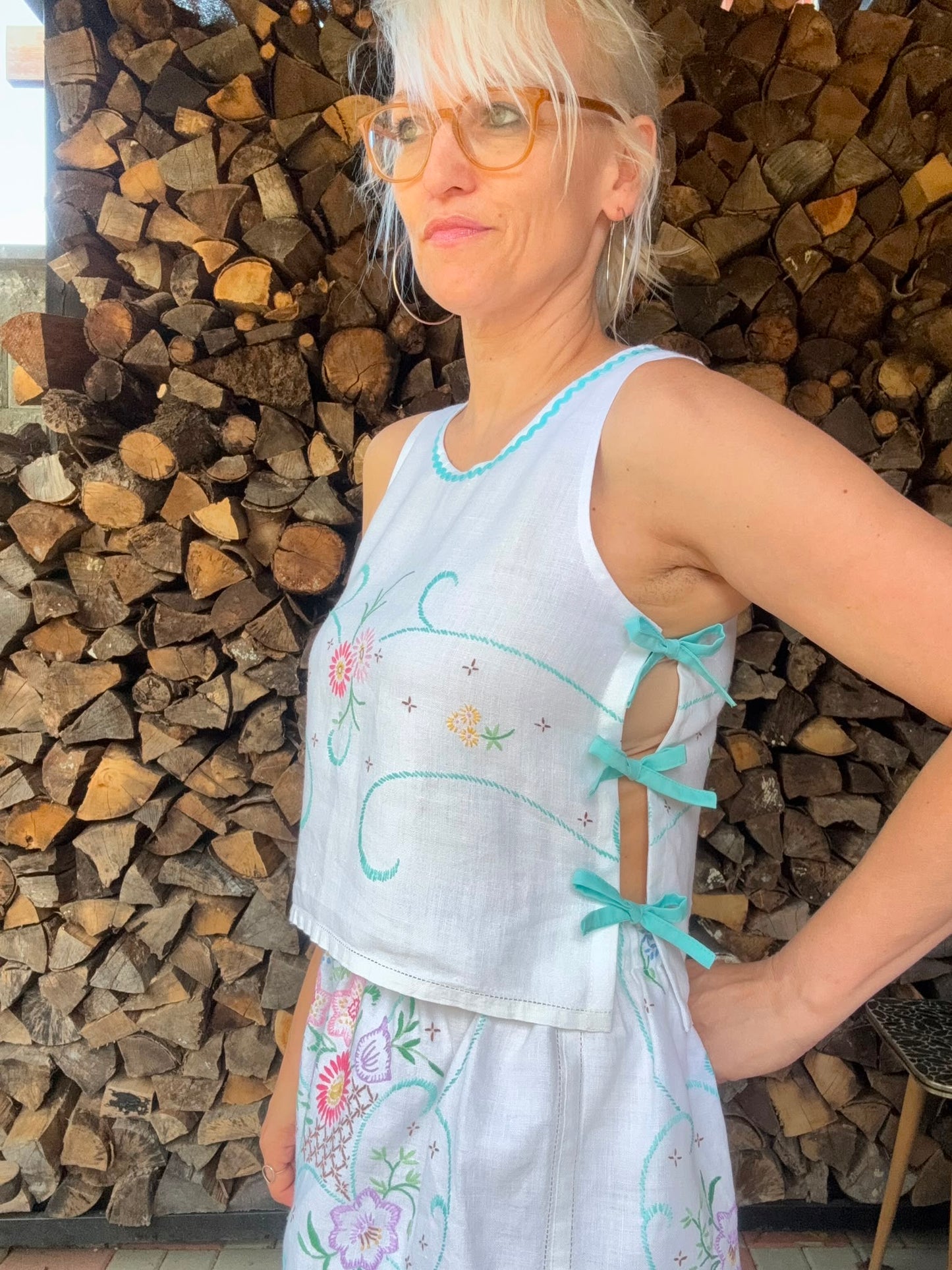 Shorts set with side bows