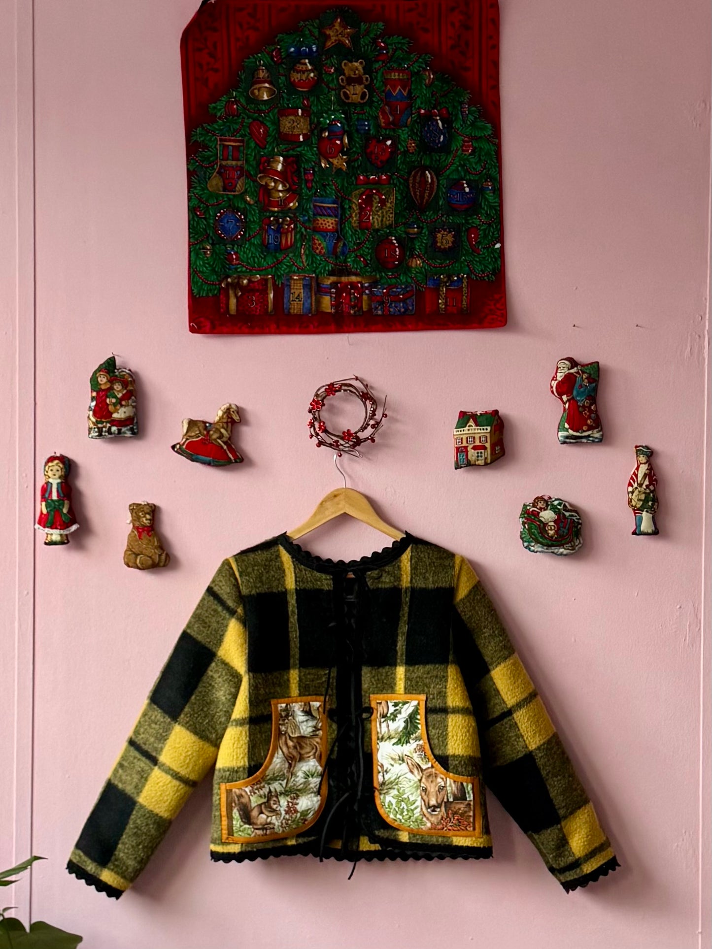 Yellow/black check jacket
