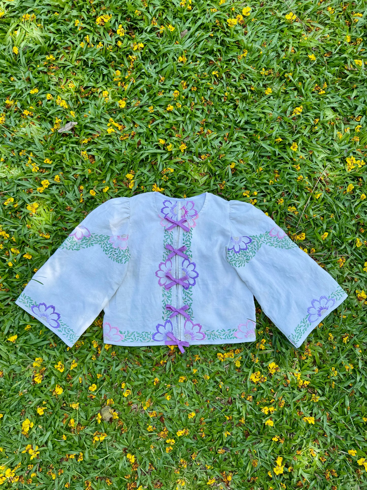 Pink and lilac floral blouse