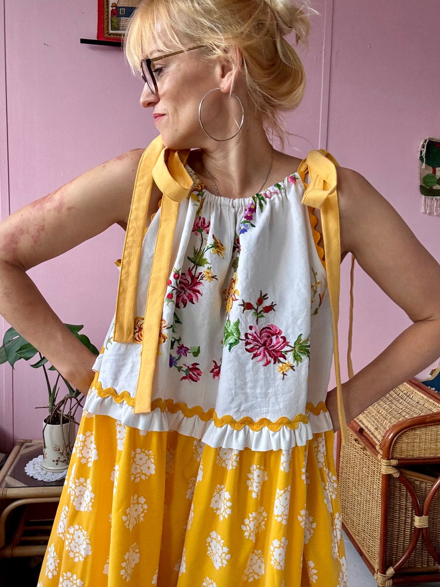 Sleeveless maxi layered dress