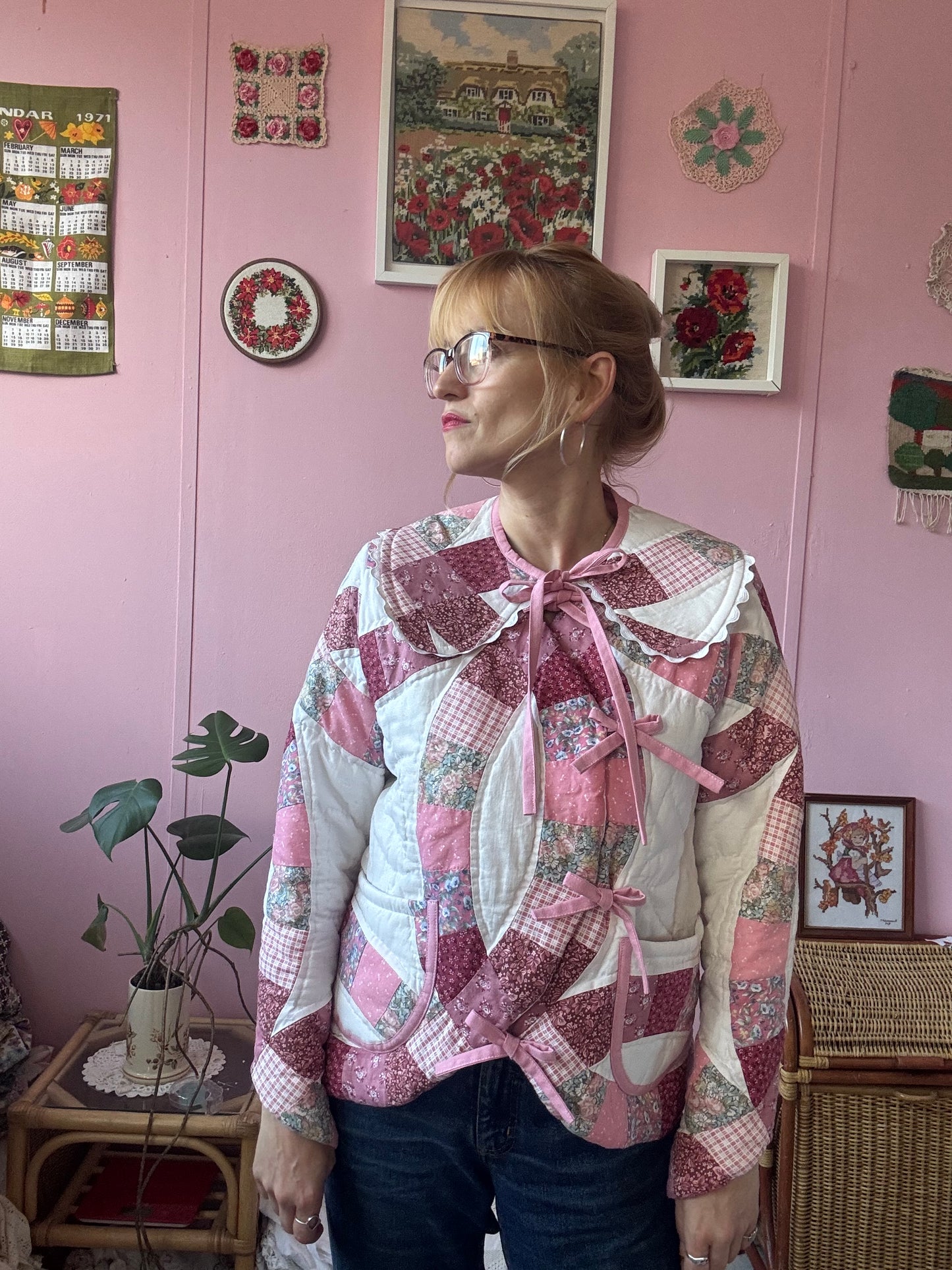 Pink patchwork jacket