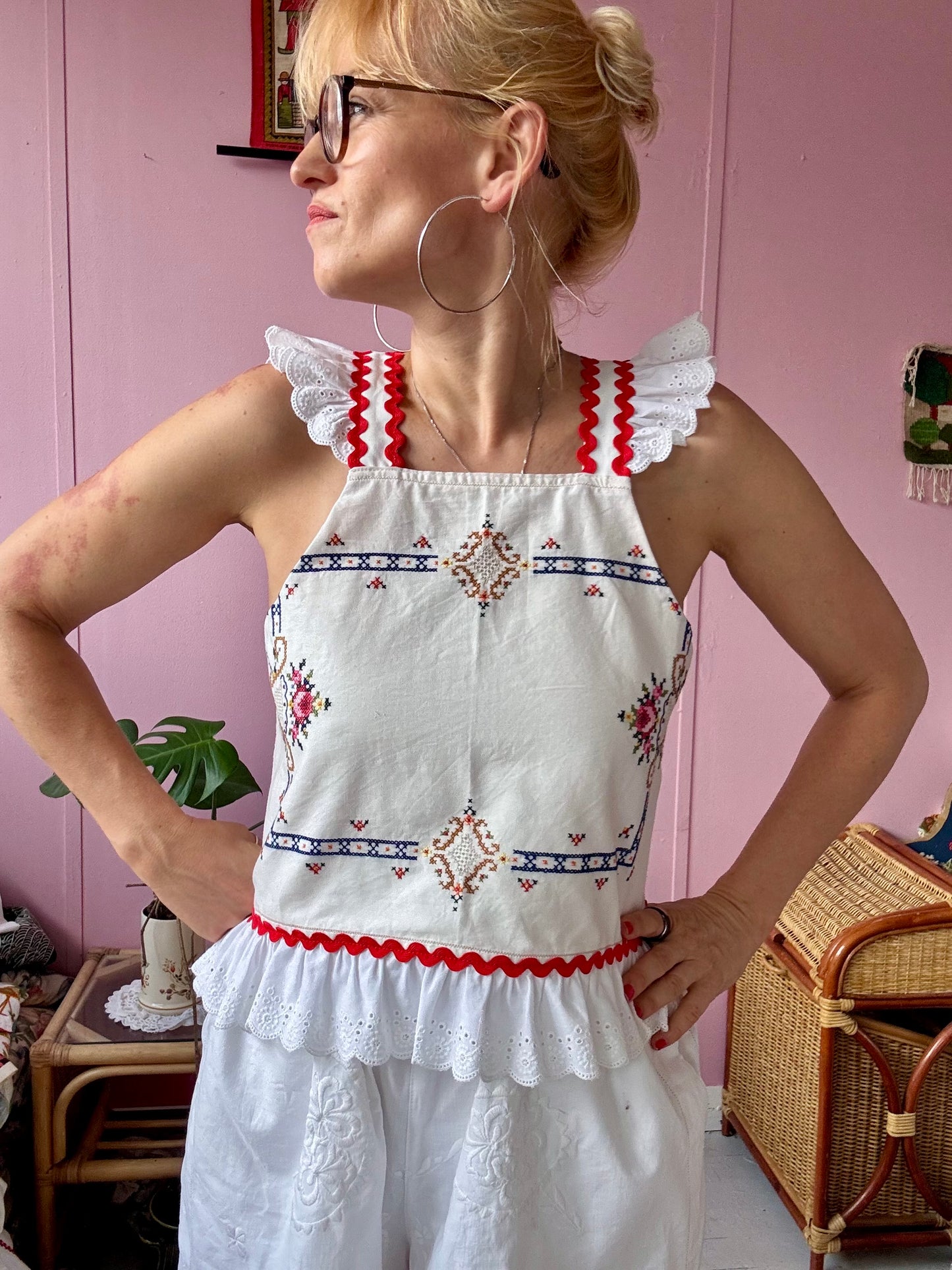 Embroidery summer top