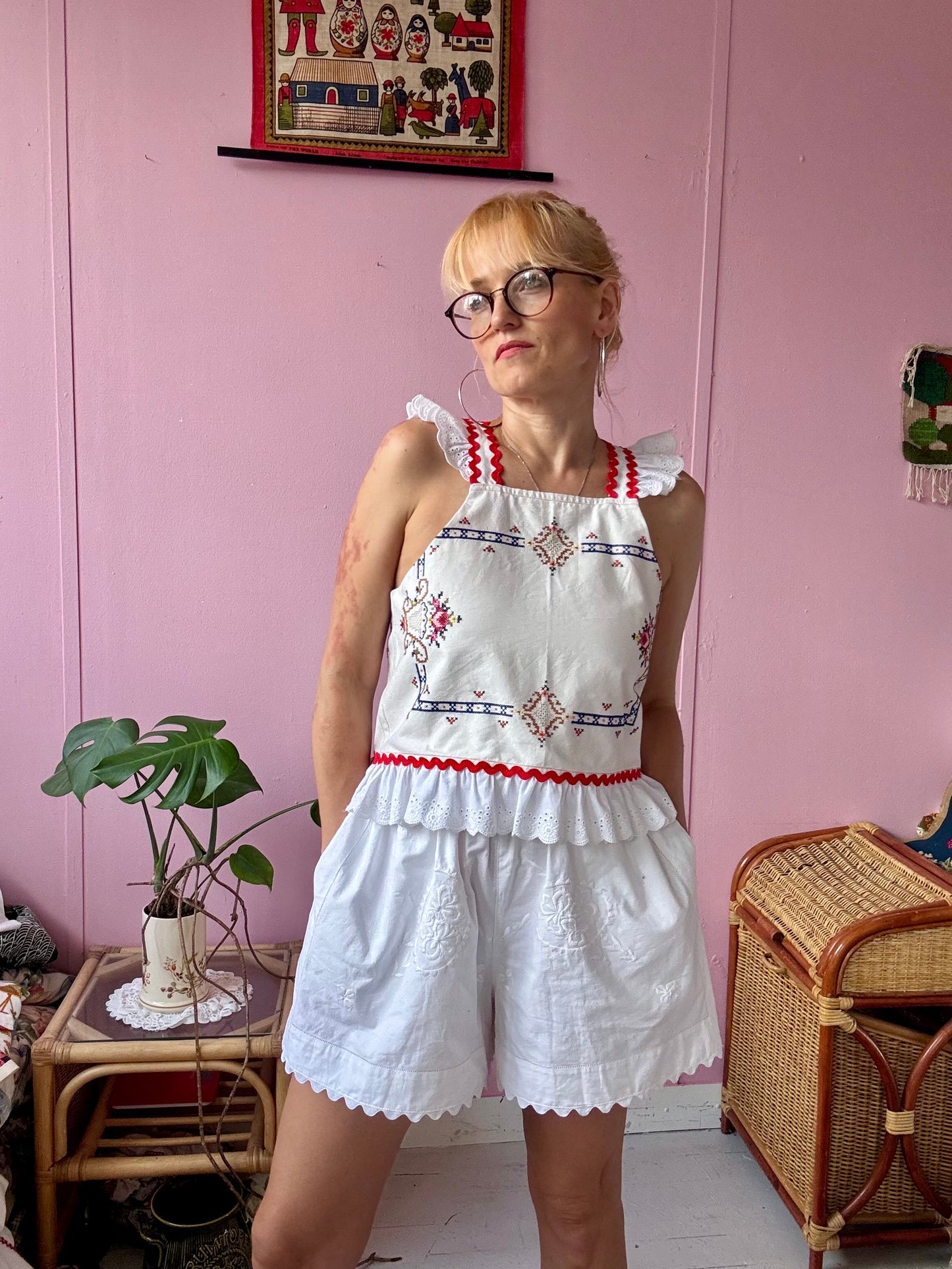 Embroidery summer top