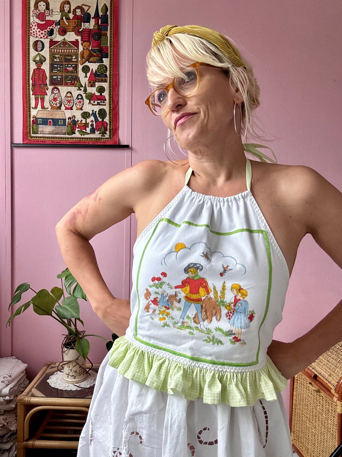 Handkerchief halter neck top