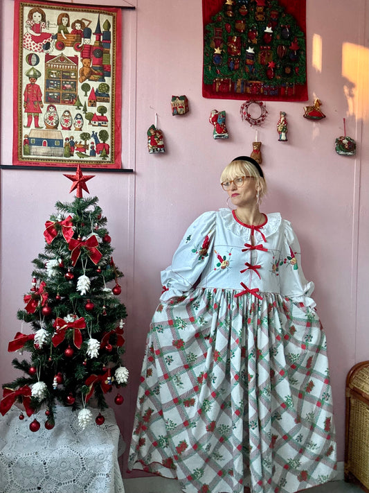Christmas dress with bows