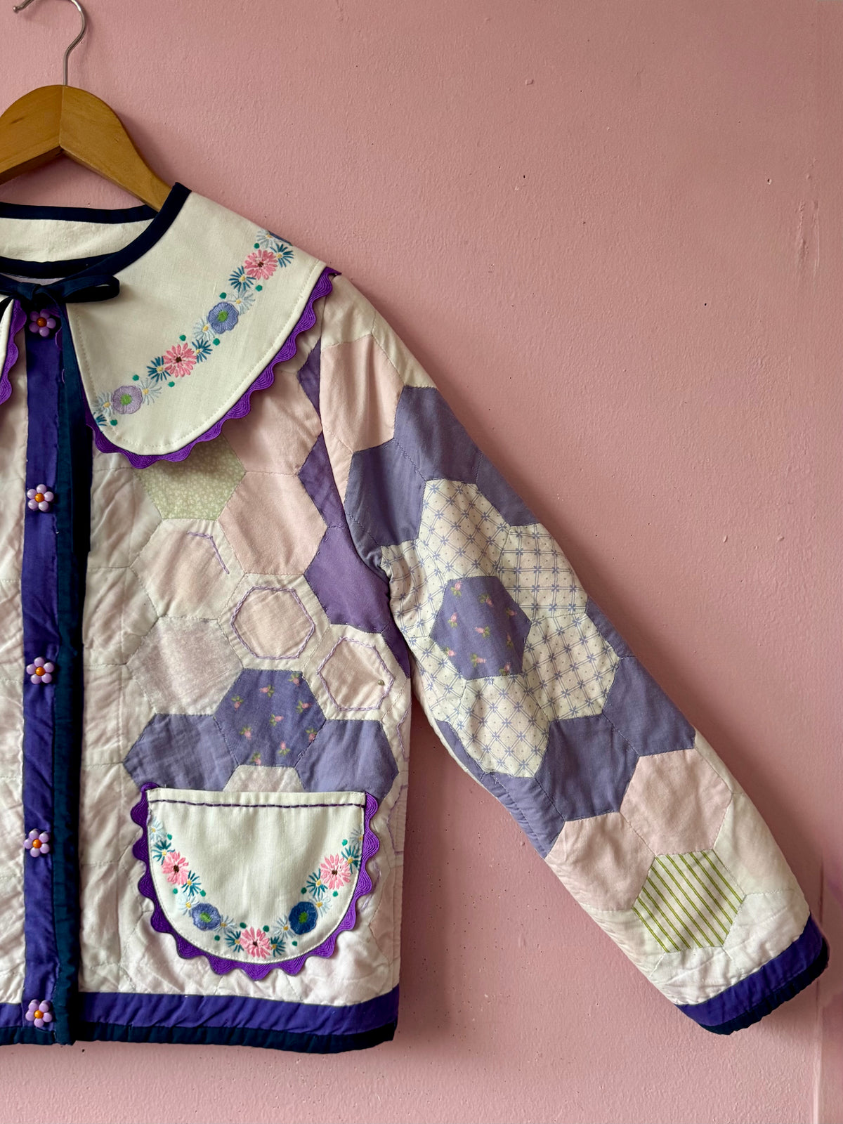 Lilac patchwork jacket