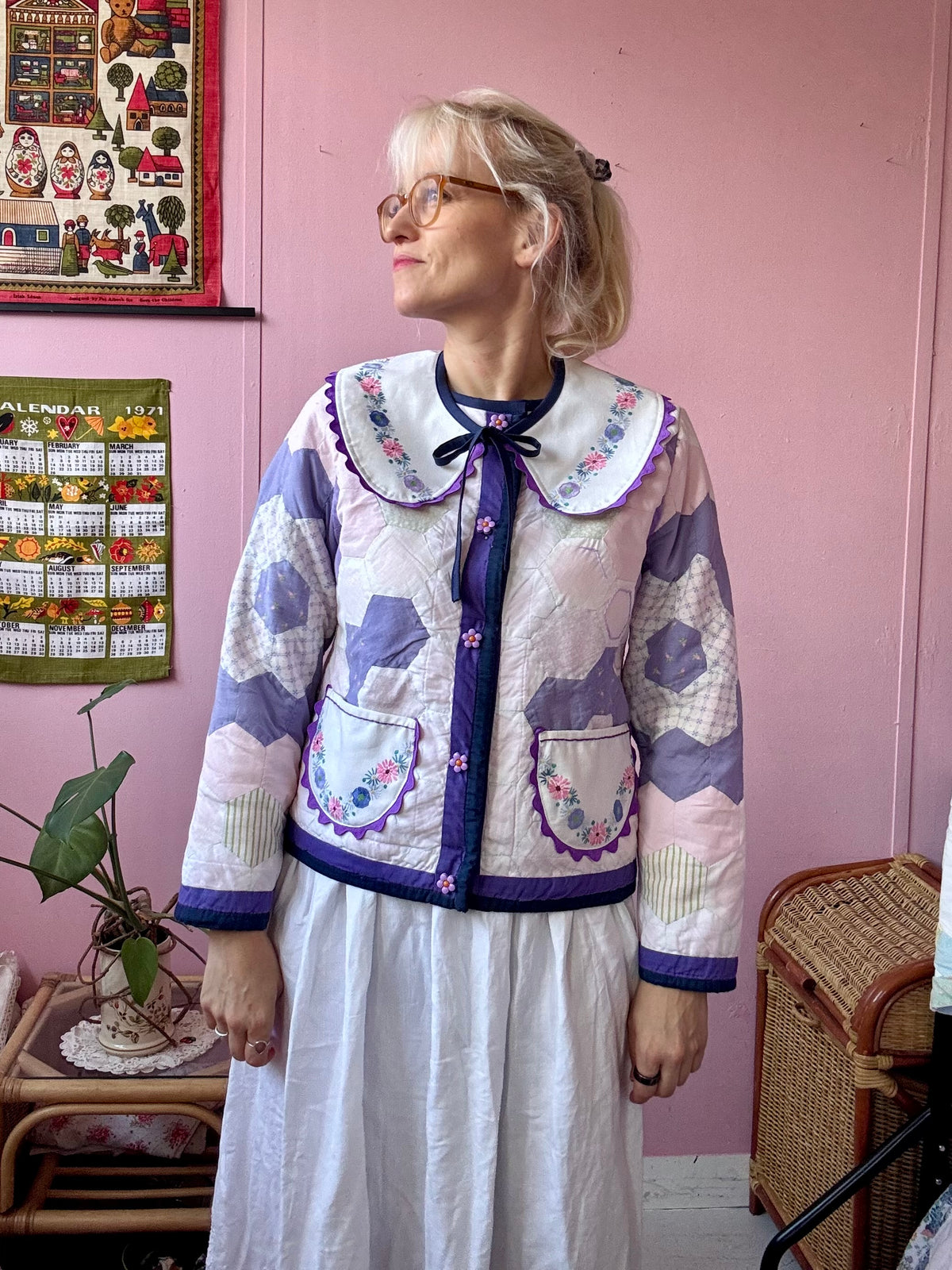 Lilac patchwork jacket