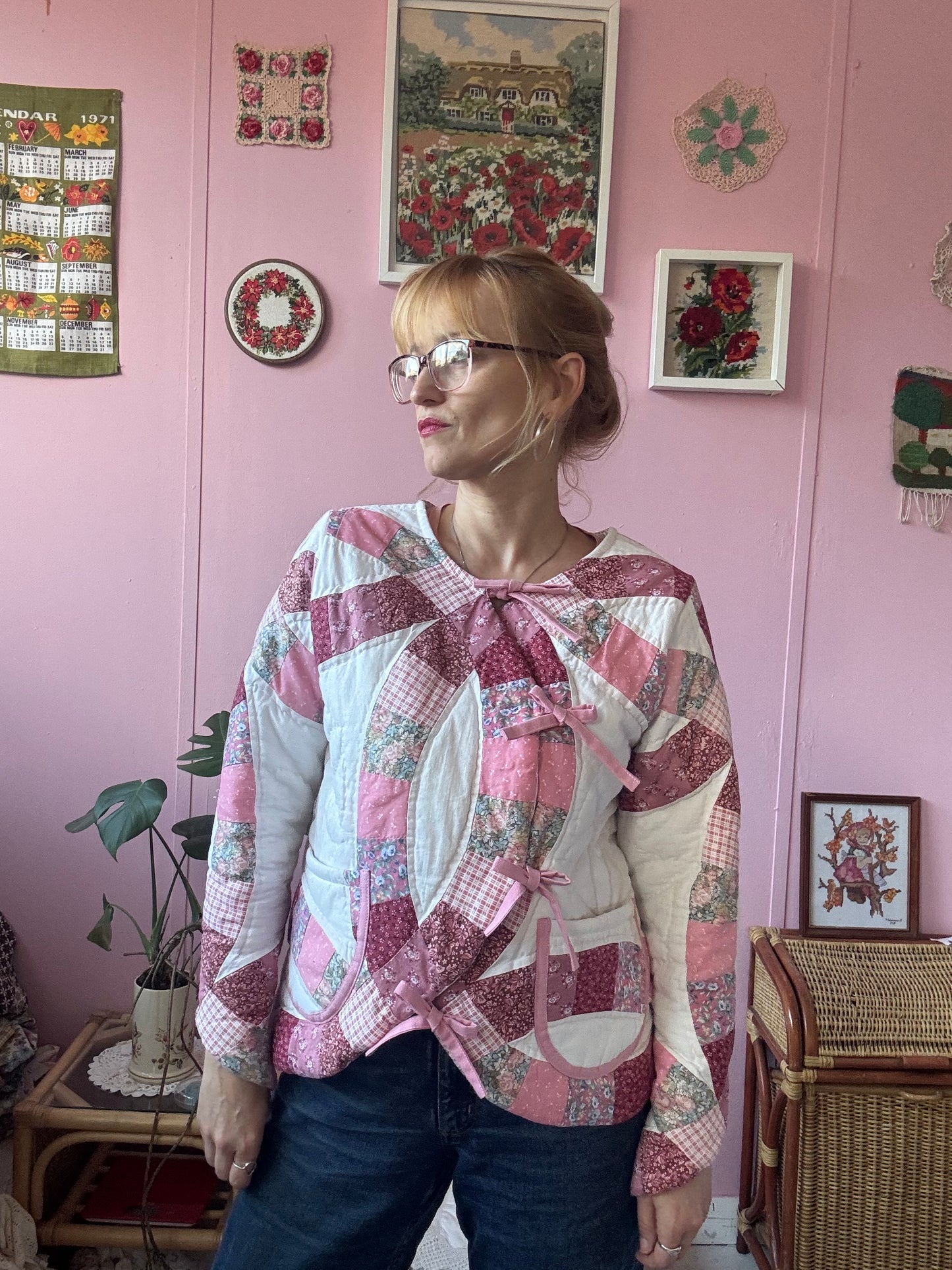 Pink patchwork jacket