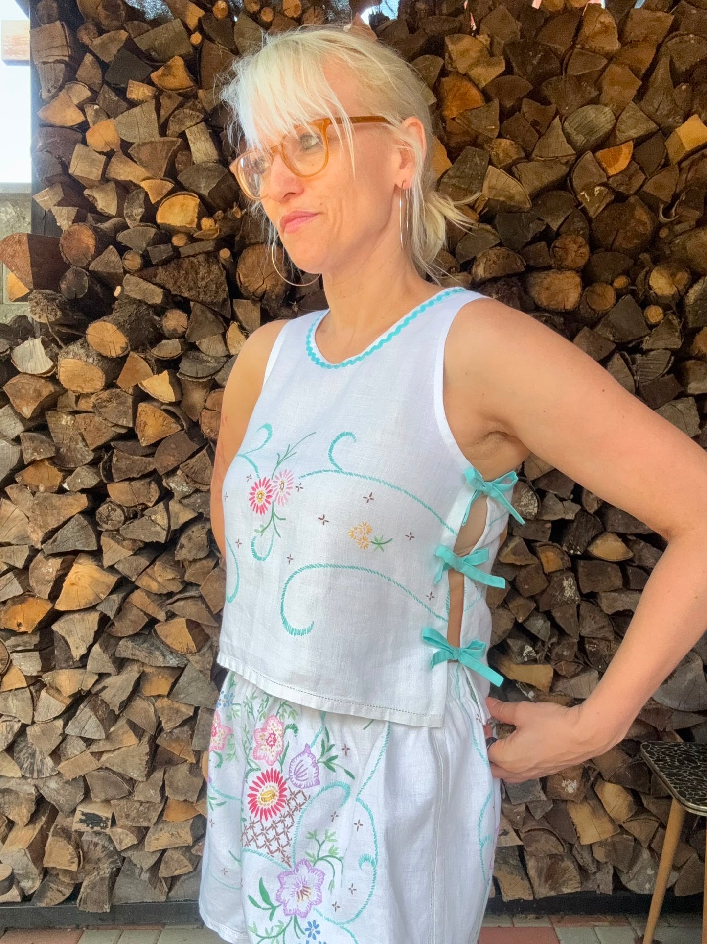 Shorts set with side bows