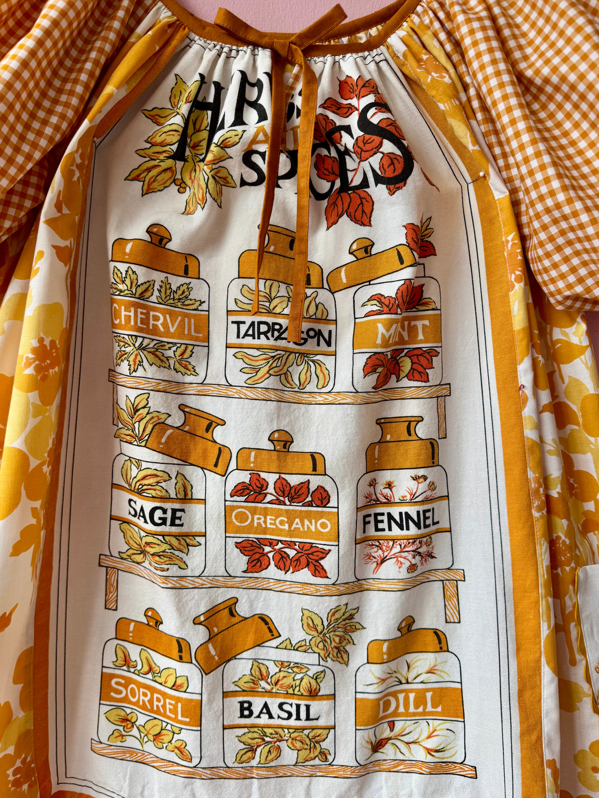 Herbs and spices vintage teatowel dress