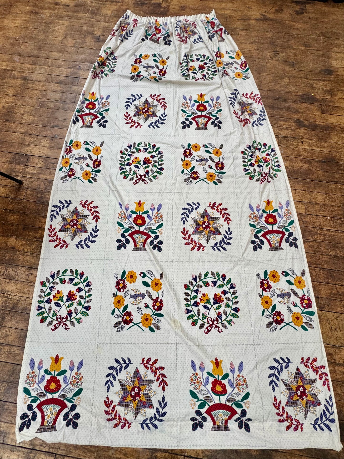 Floral dress with yellow ric rac and detachable collar