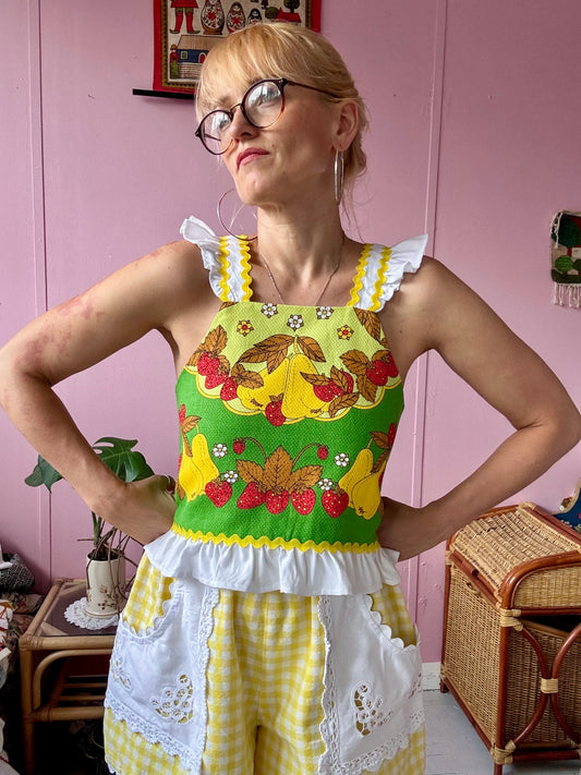 Strawberry and pear summer top