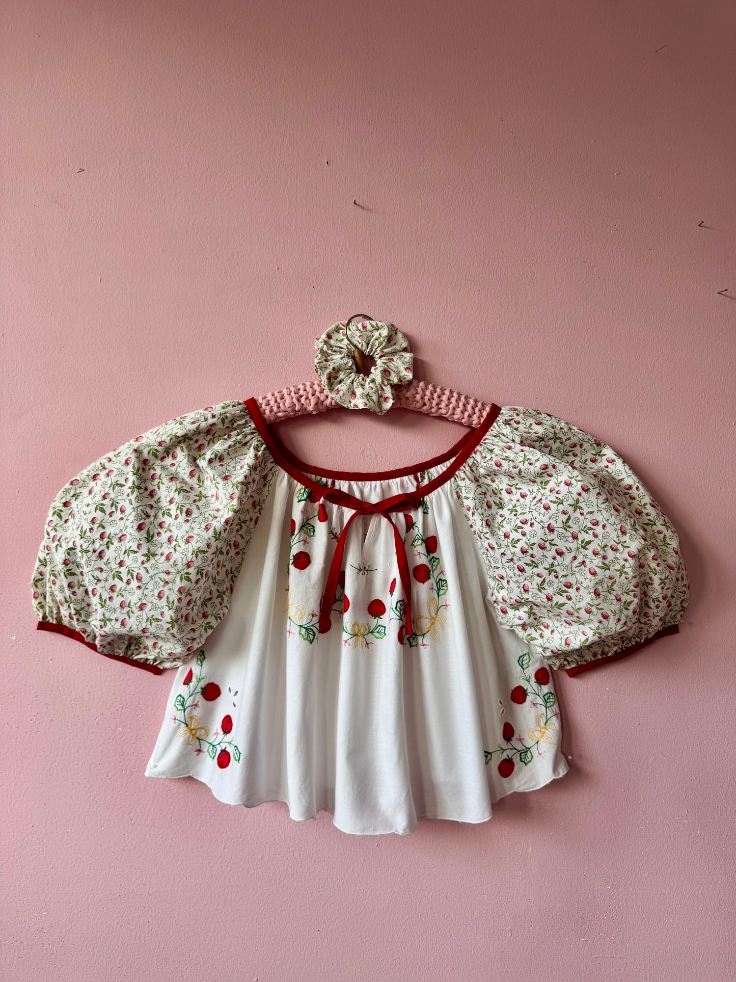 Apple and strawberry blouse