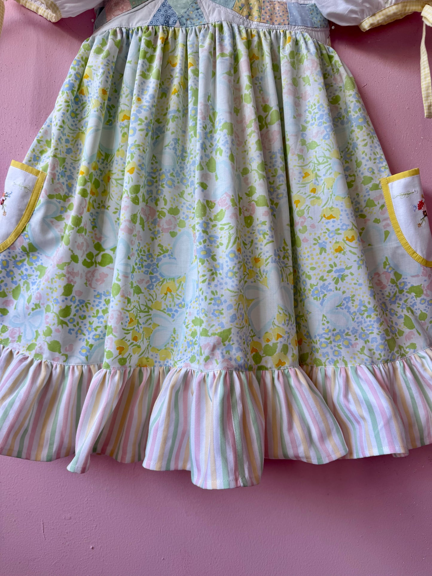 Patchwork and floral dress