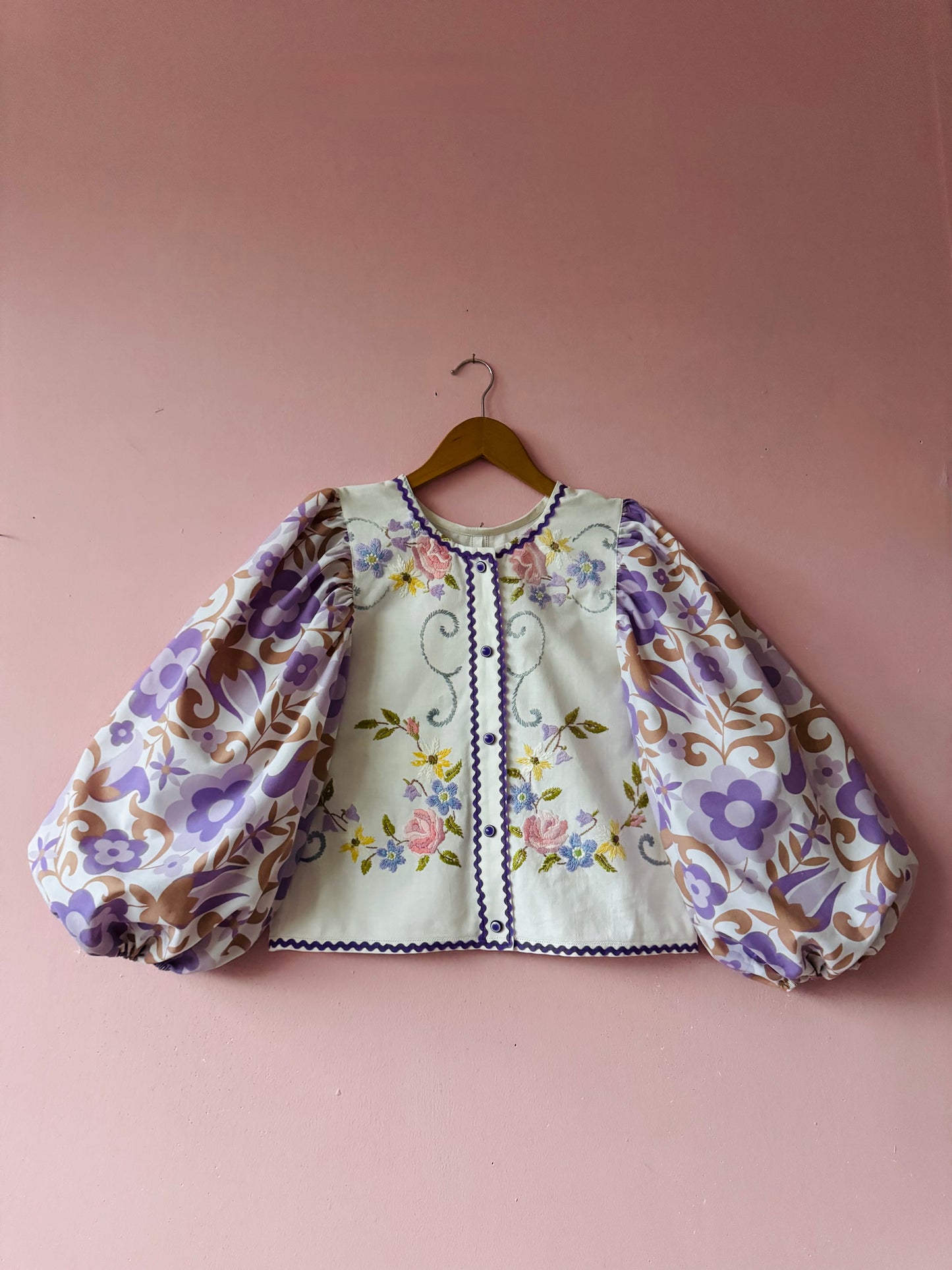 Lilac floral blouse
