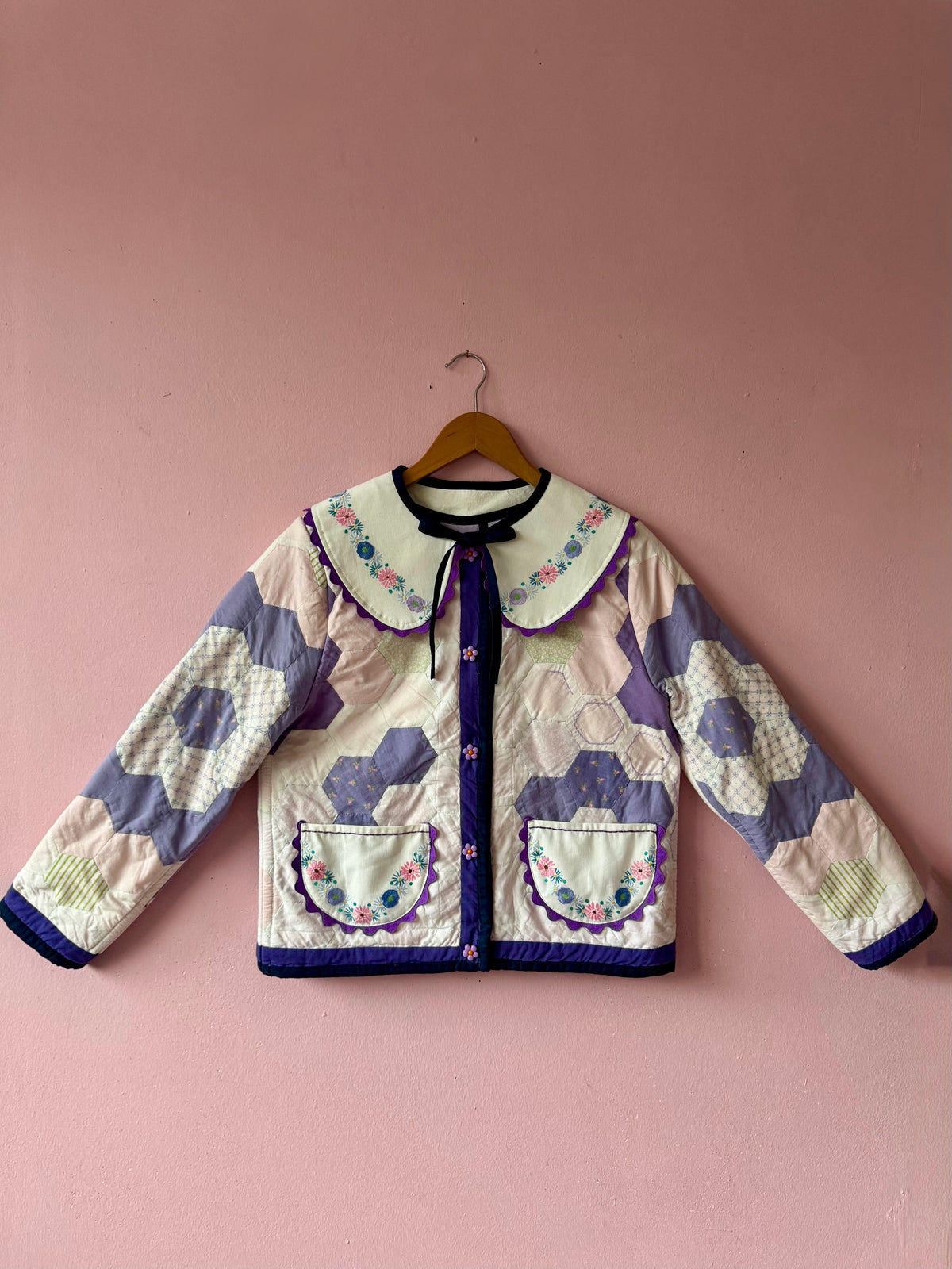 Lilac patchwork jacket