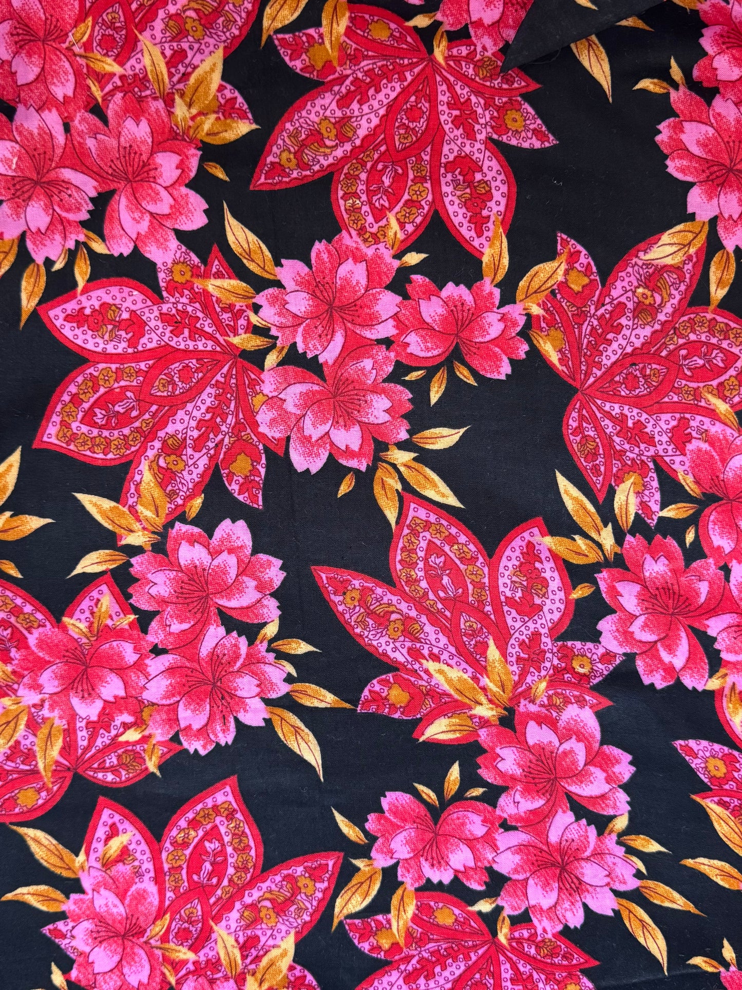 Black and pink floral dress