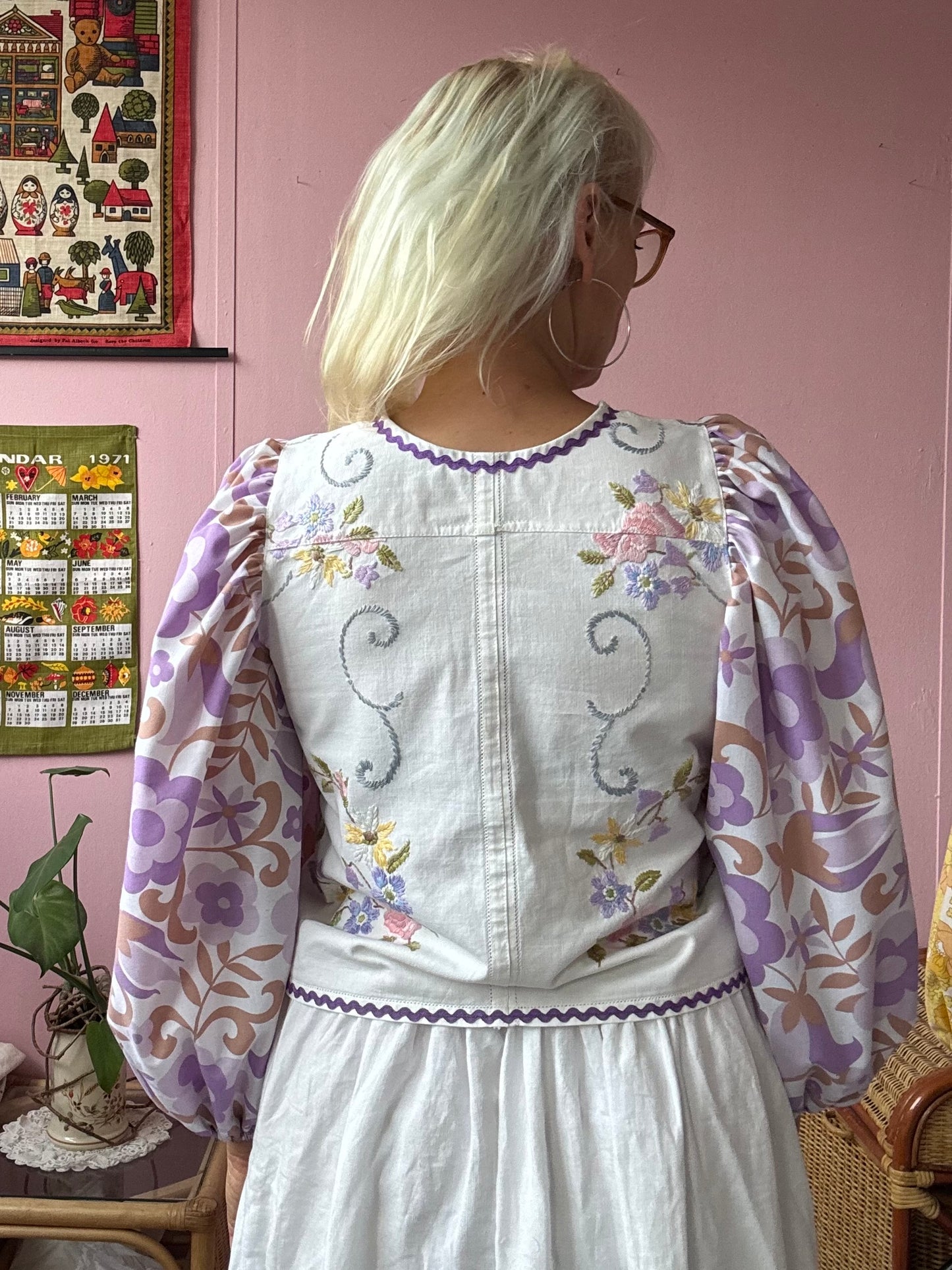 Lilac floral blouse