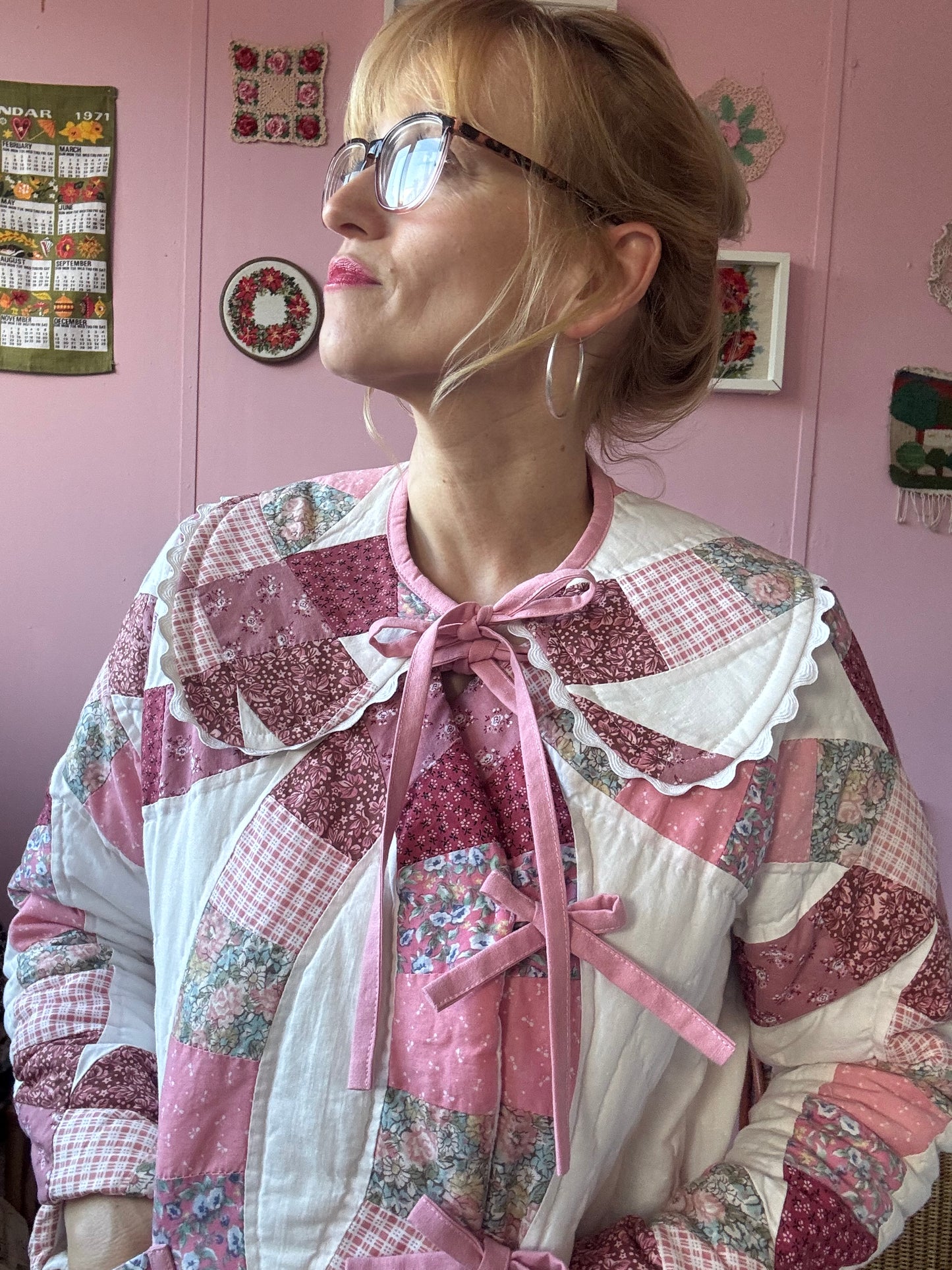 Pink patchwork jacket