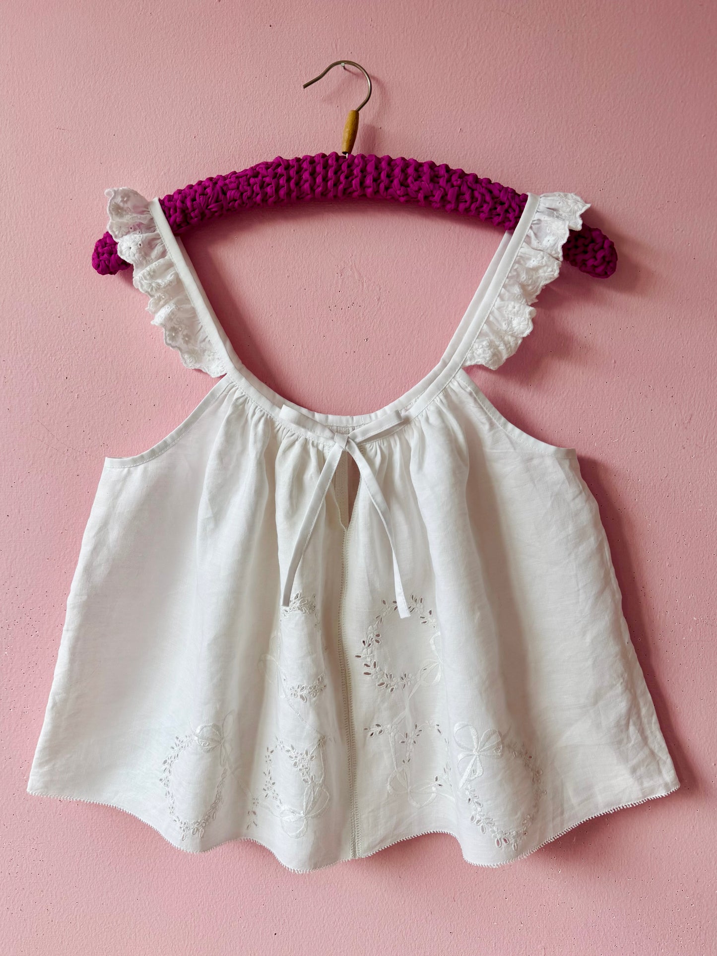 White top with white straps