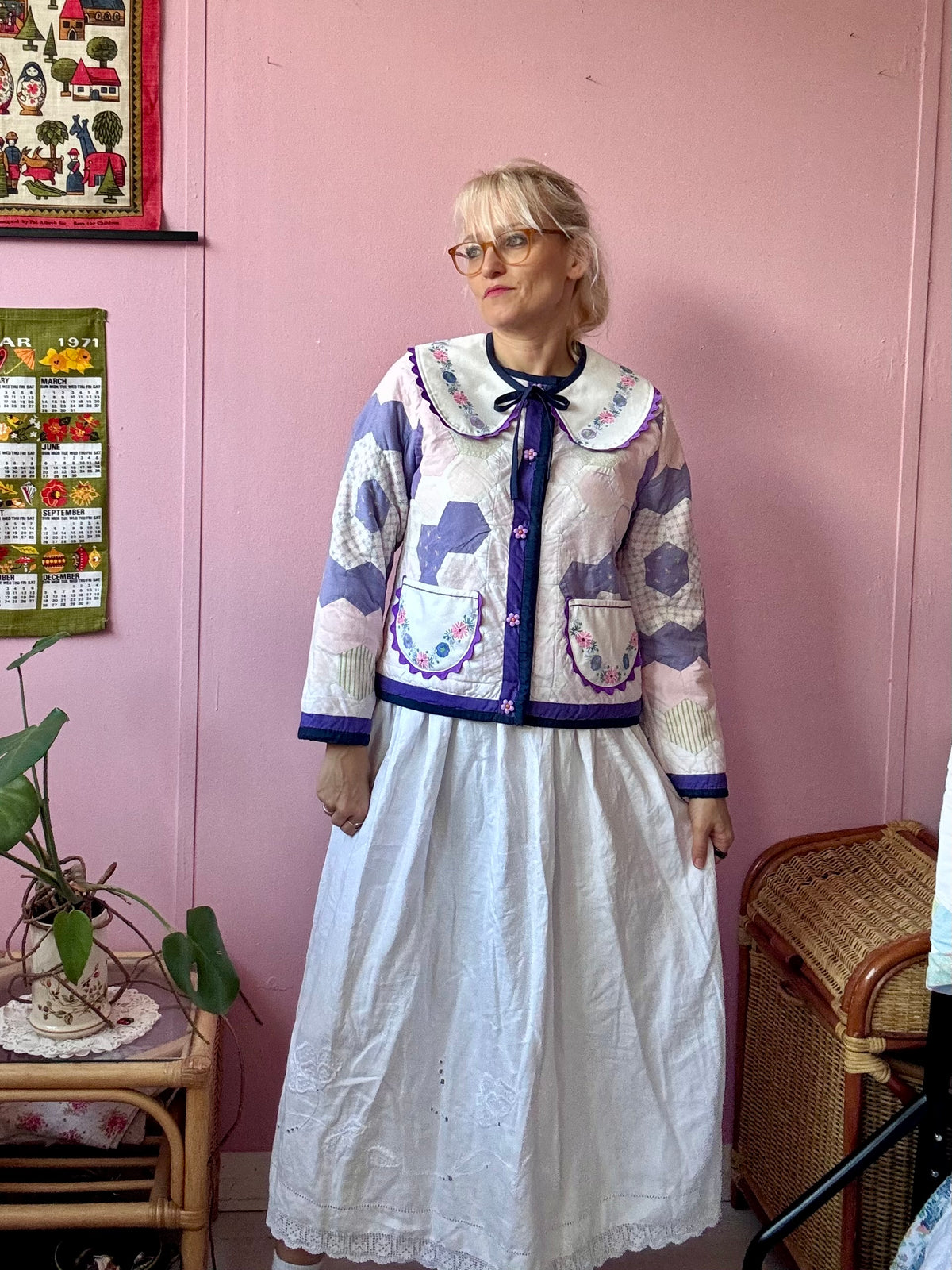 Lilac patchwork jacket