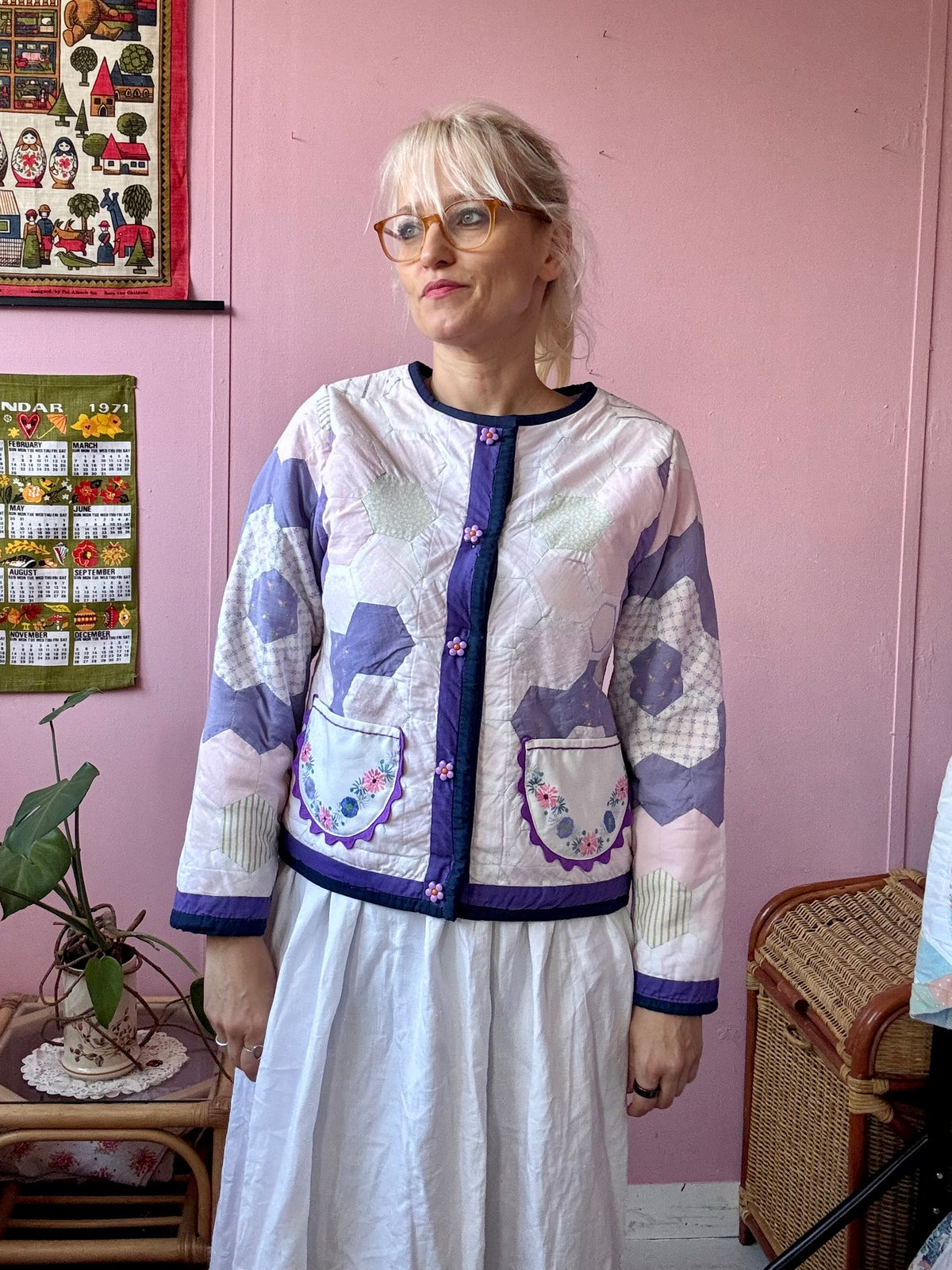 Lilac patchwork jacket