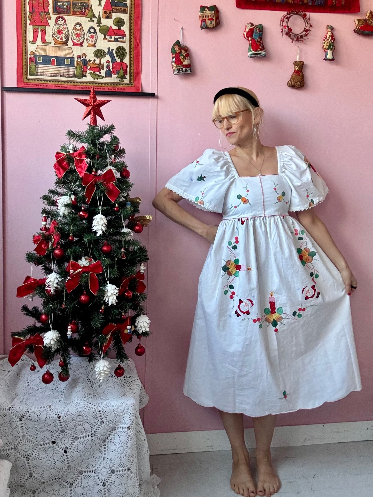 Christmas midi dress