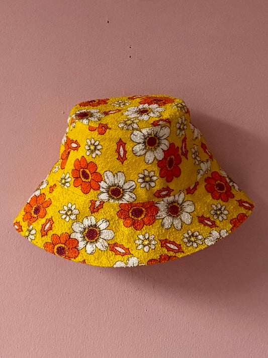 Yellow bucket hat