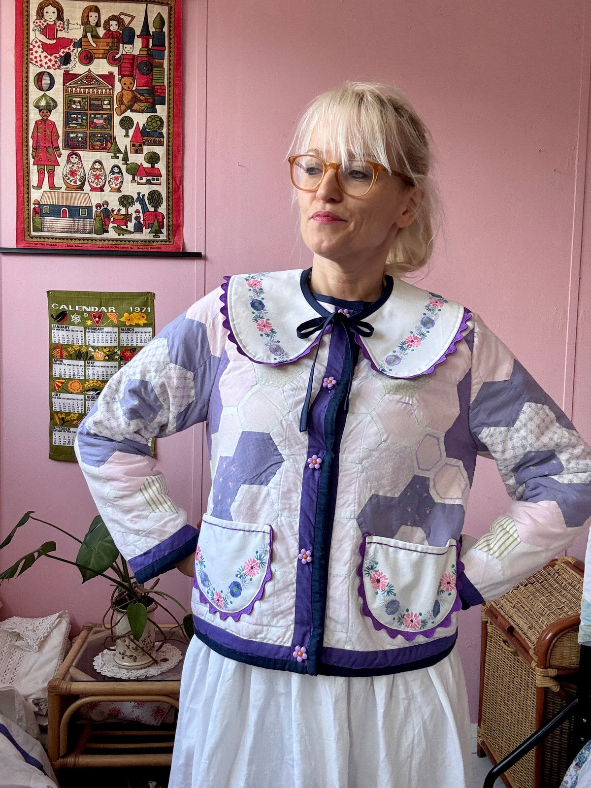 Lilac patchwork jacket