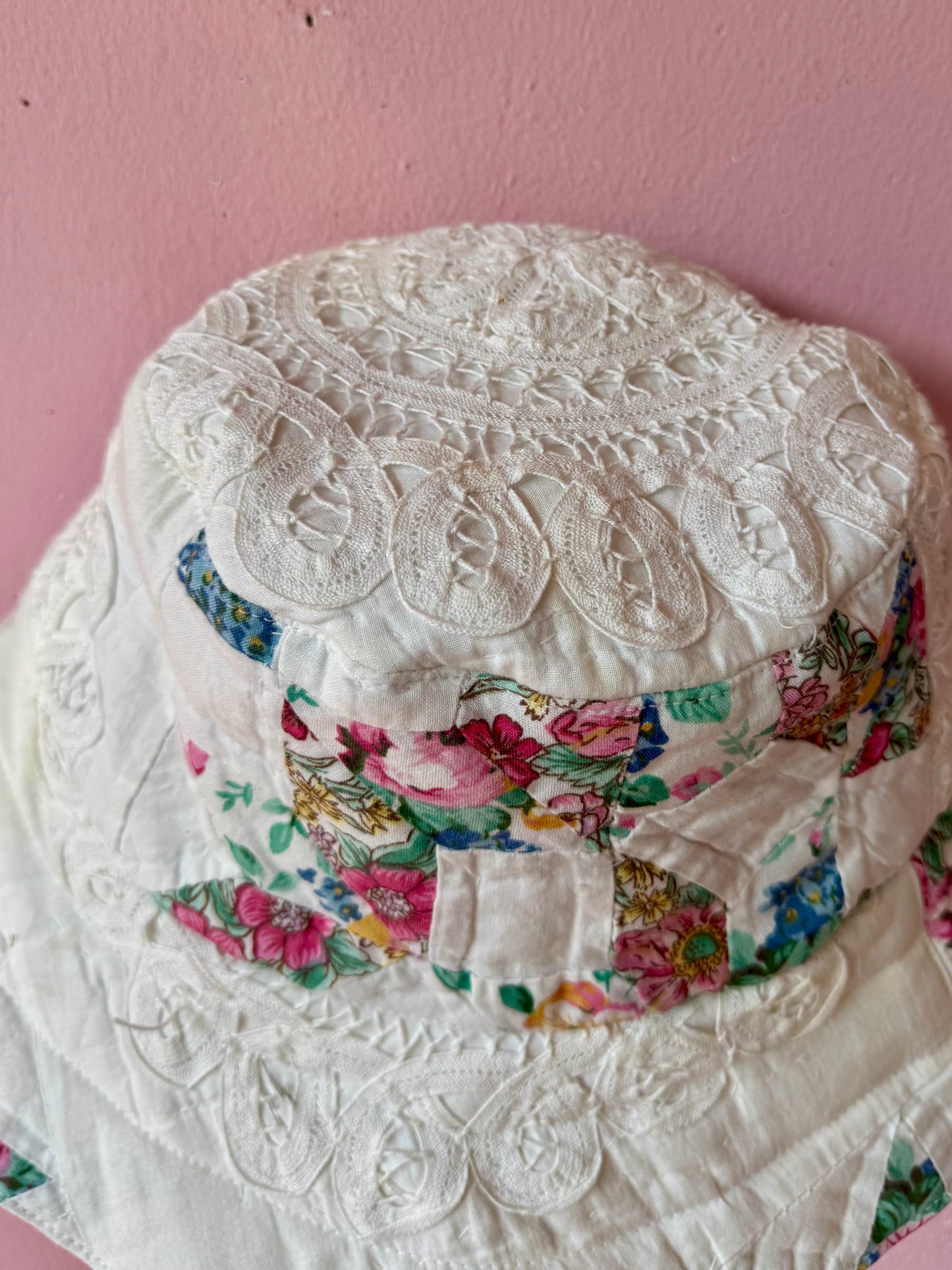 Vintage patchwork bucket hat