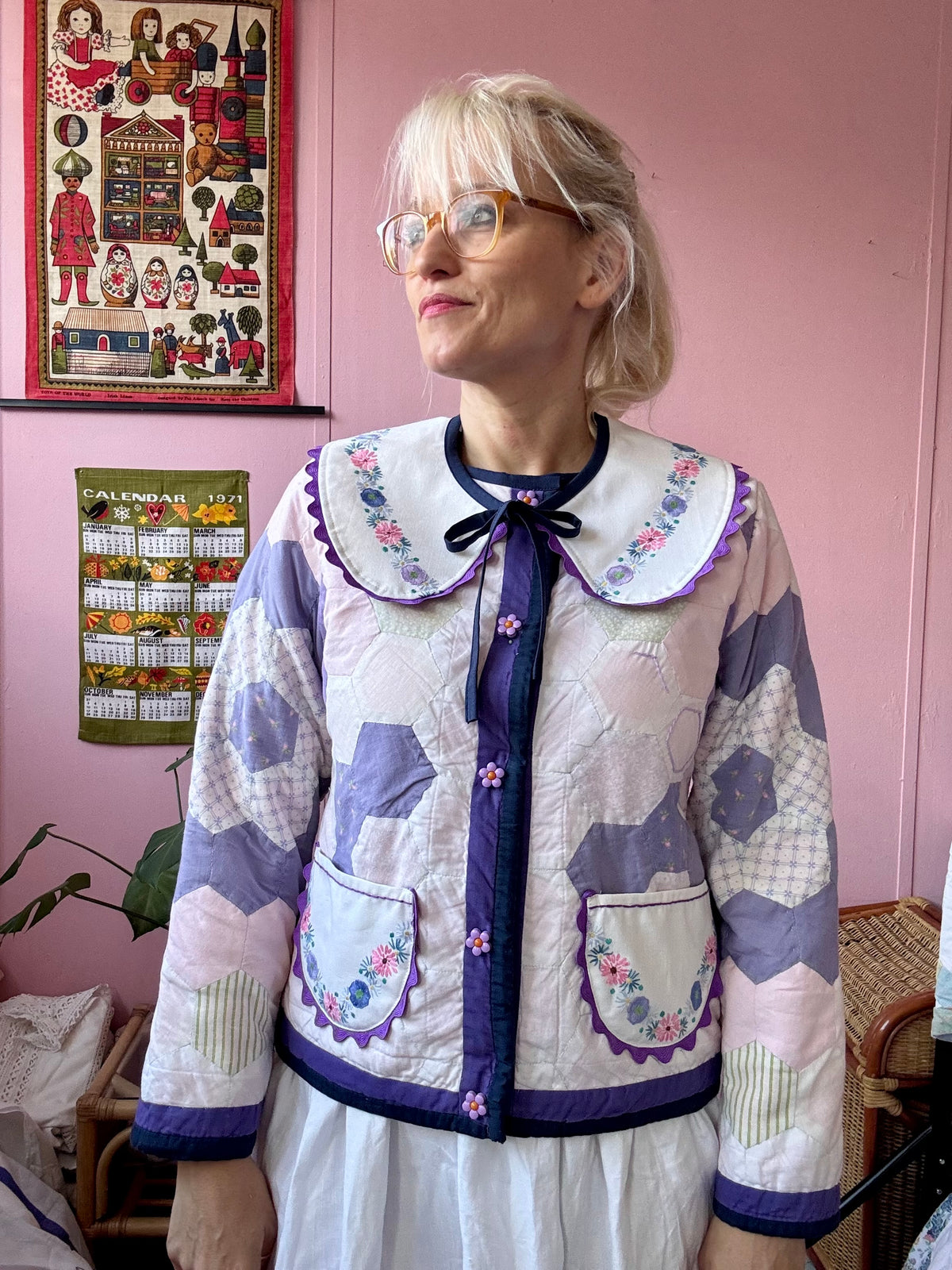 Lilac patchwork jacket