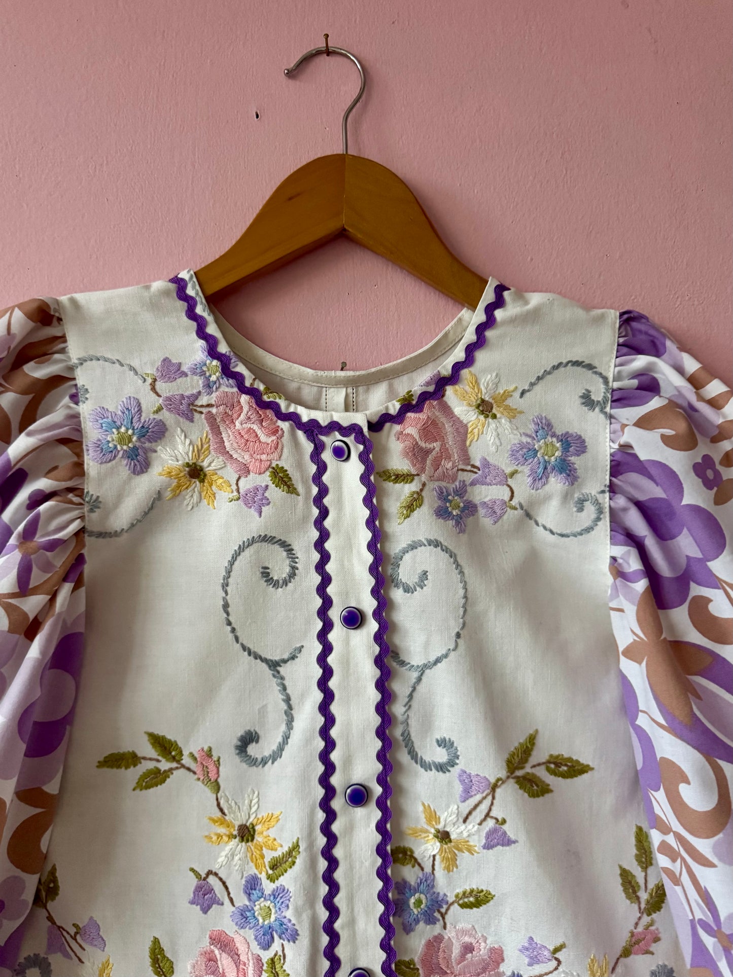 Lilac floral blouse