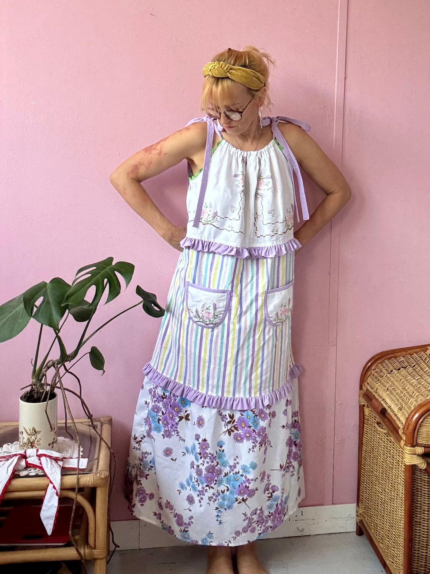 Maxi dress with 3 layers