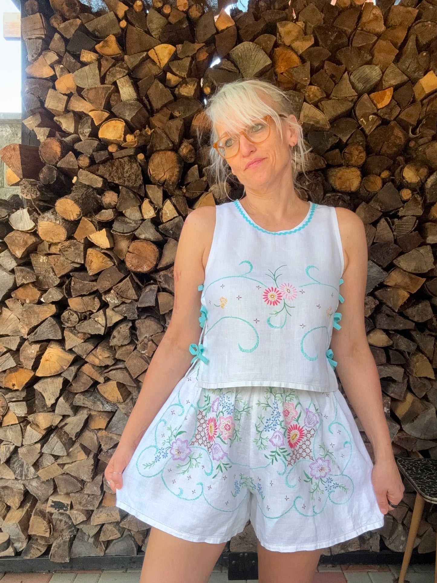 Shorts set with side bows