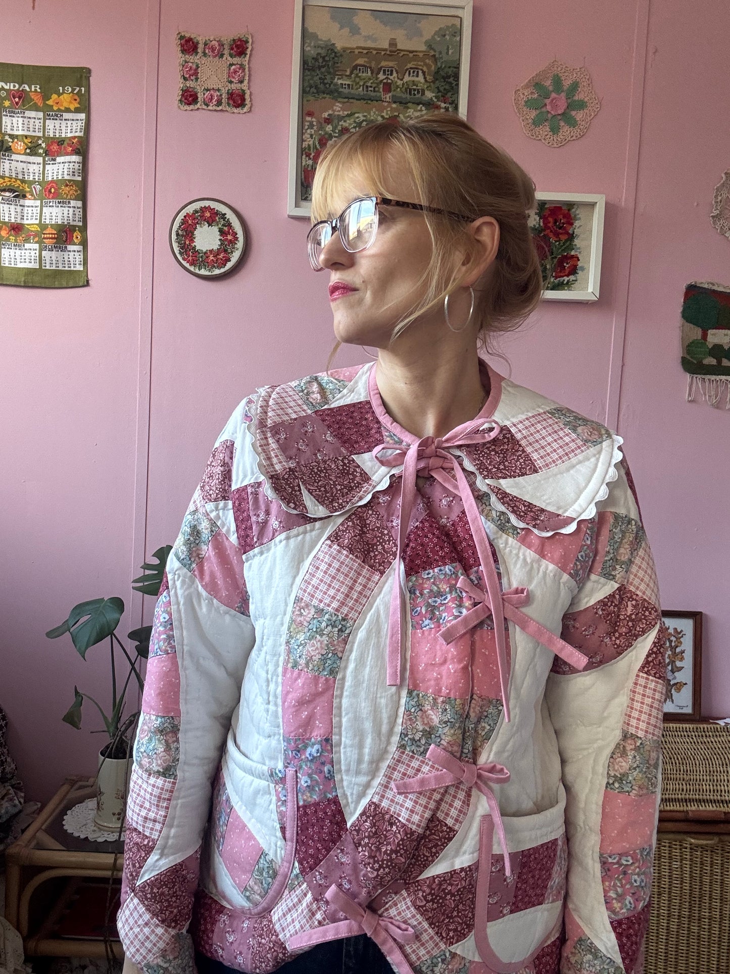 Pink patchwork jacket