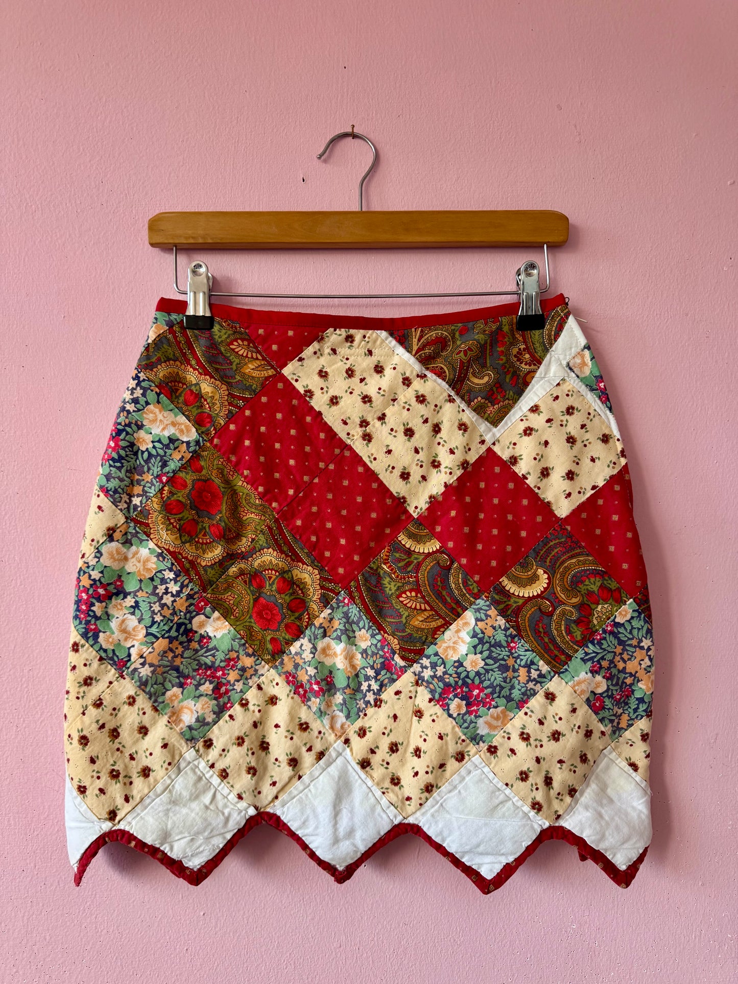Patchwork mini skirt