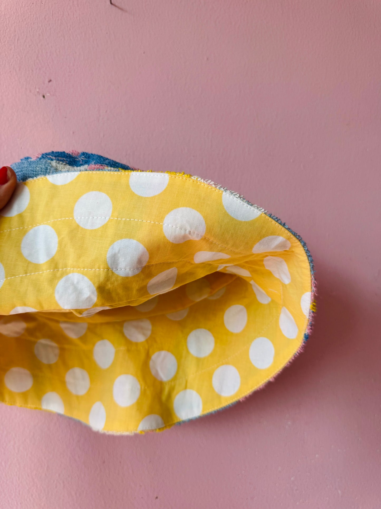 Floral and dots bucket hat