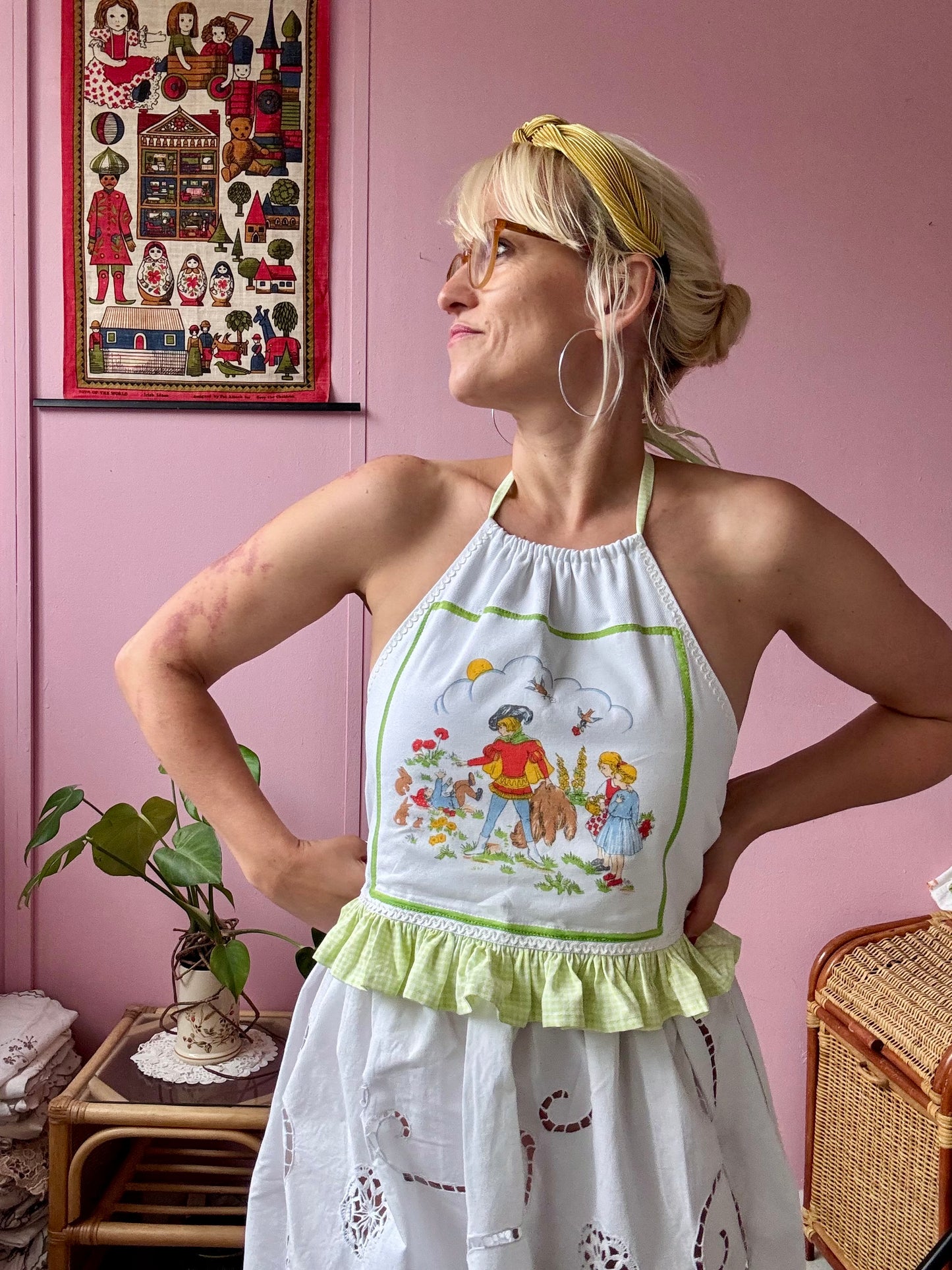 Handkerchief halter neck top