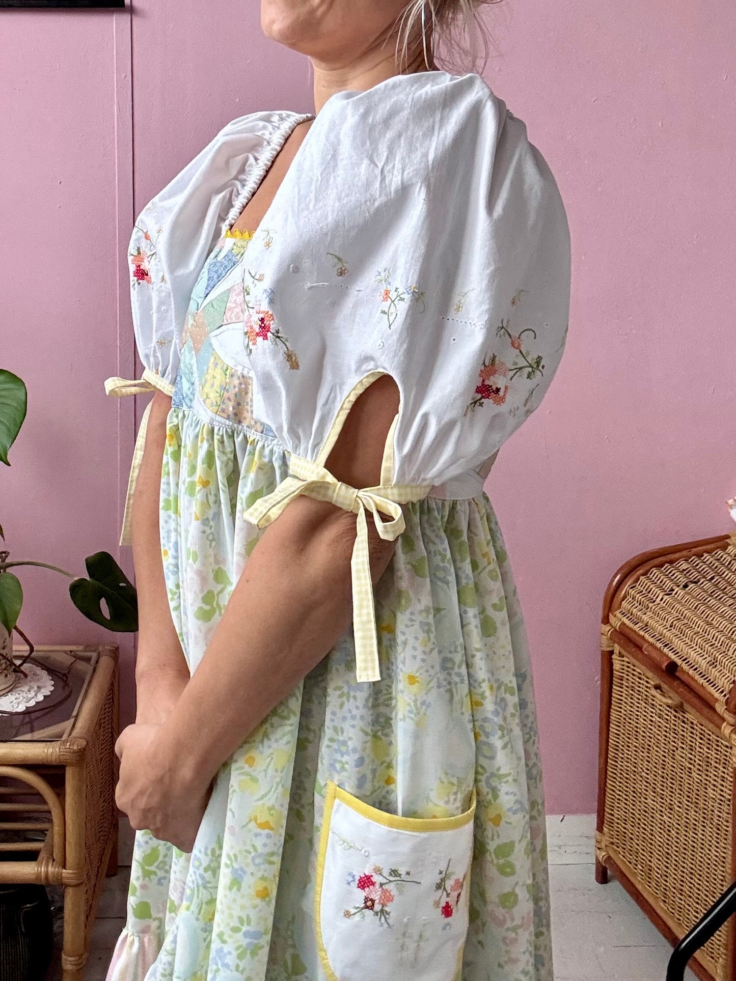 Patchwork and floral dress